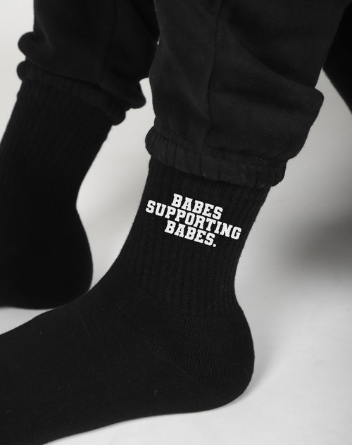 'Babes Supporting Babes' Sock | Black