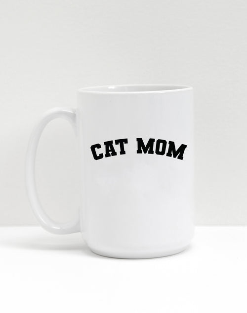 ‘Cat Mom’ Mug | White