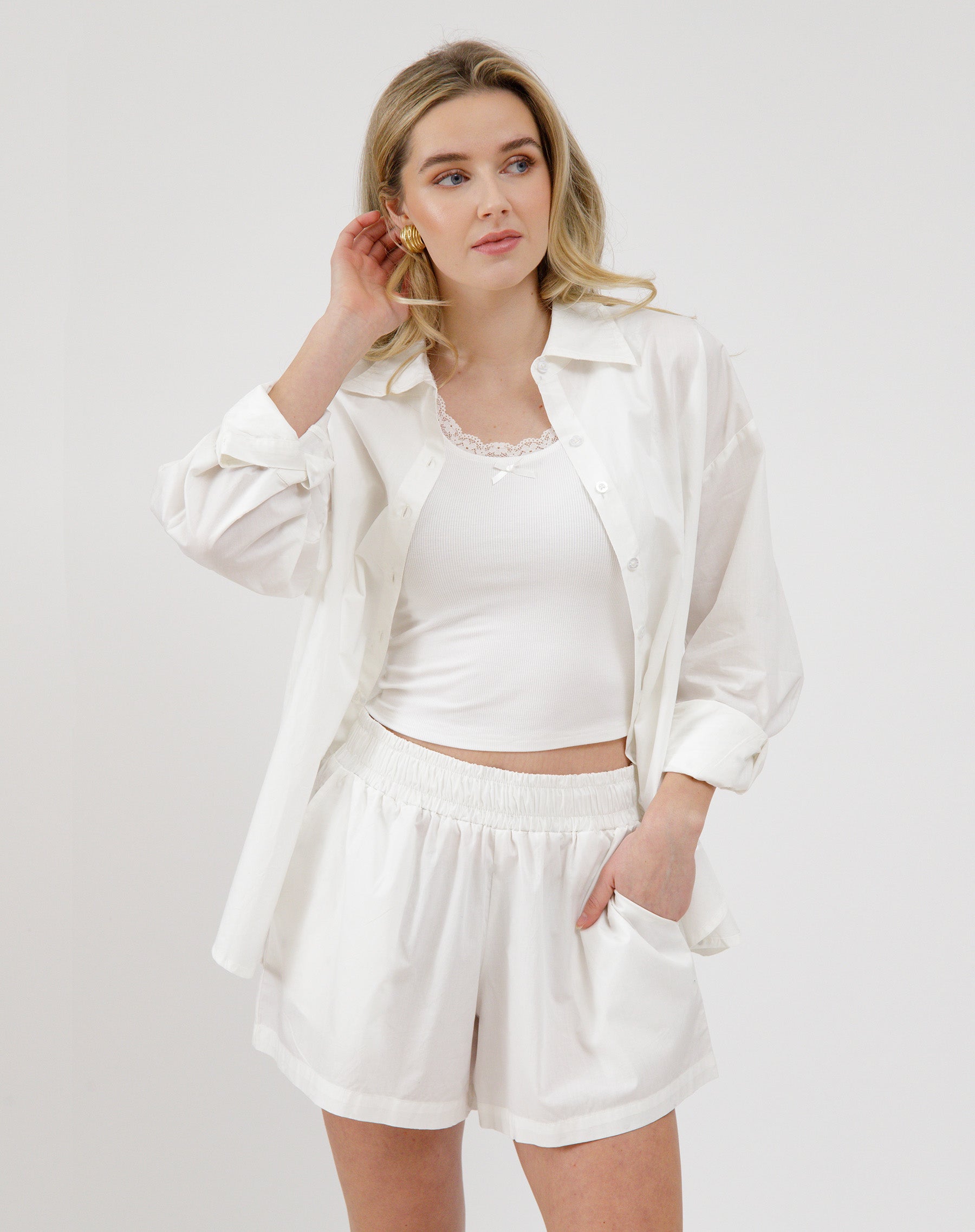 Poplin Button Up Shirt