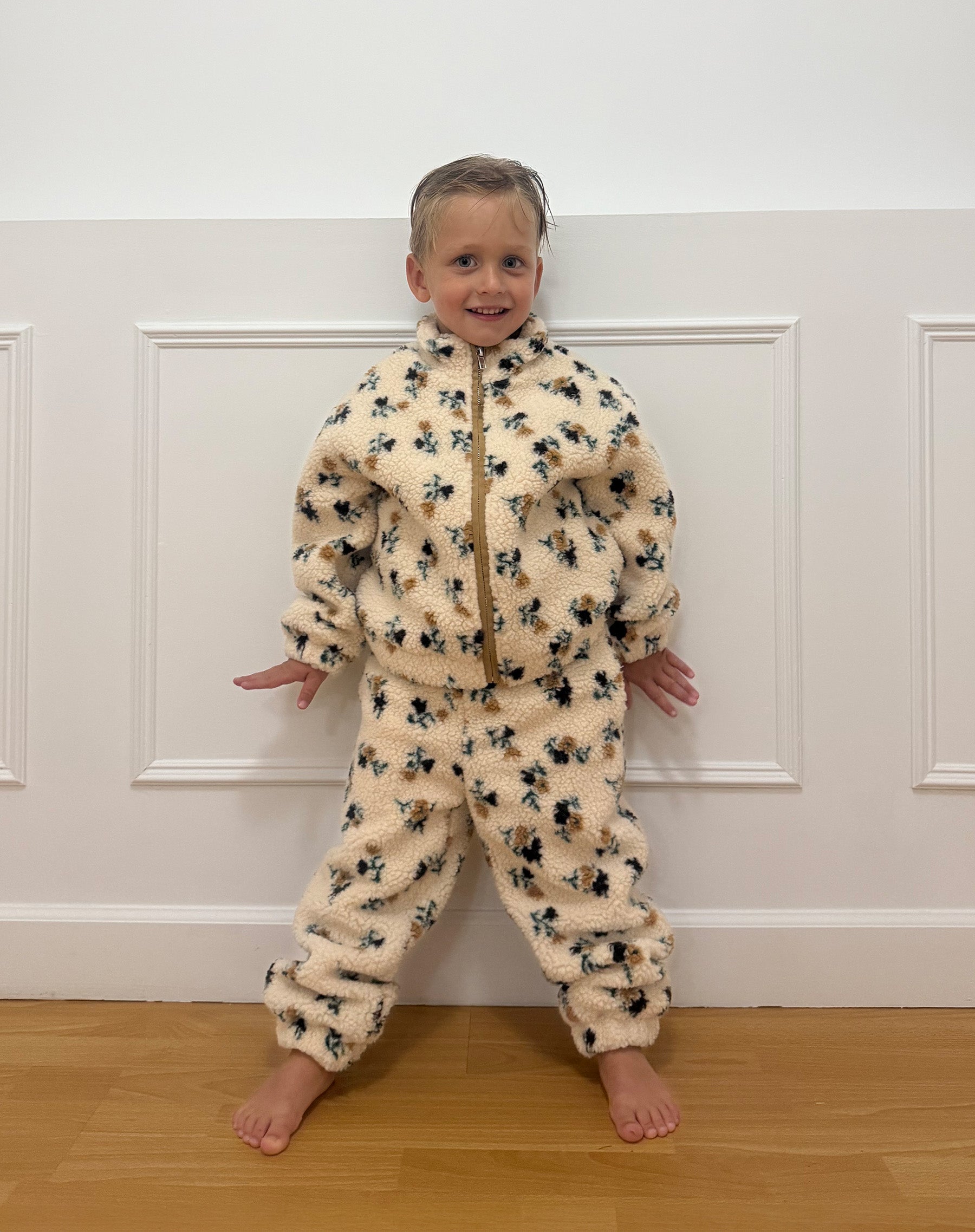 Kids Floral Sherpa Joggers