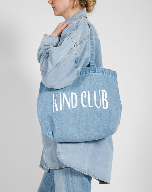 The "KIND CLUB" Tote Bag | Light Denim