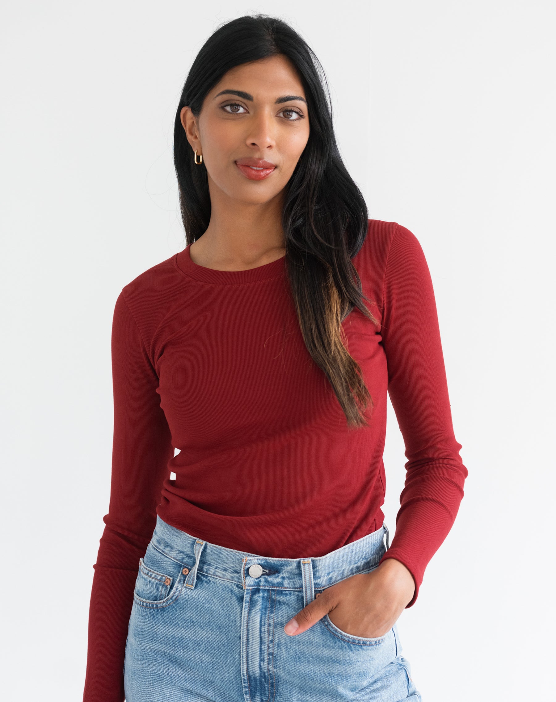 Ribbed Long Sleeve Shirt