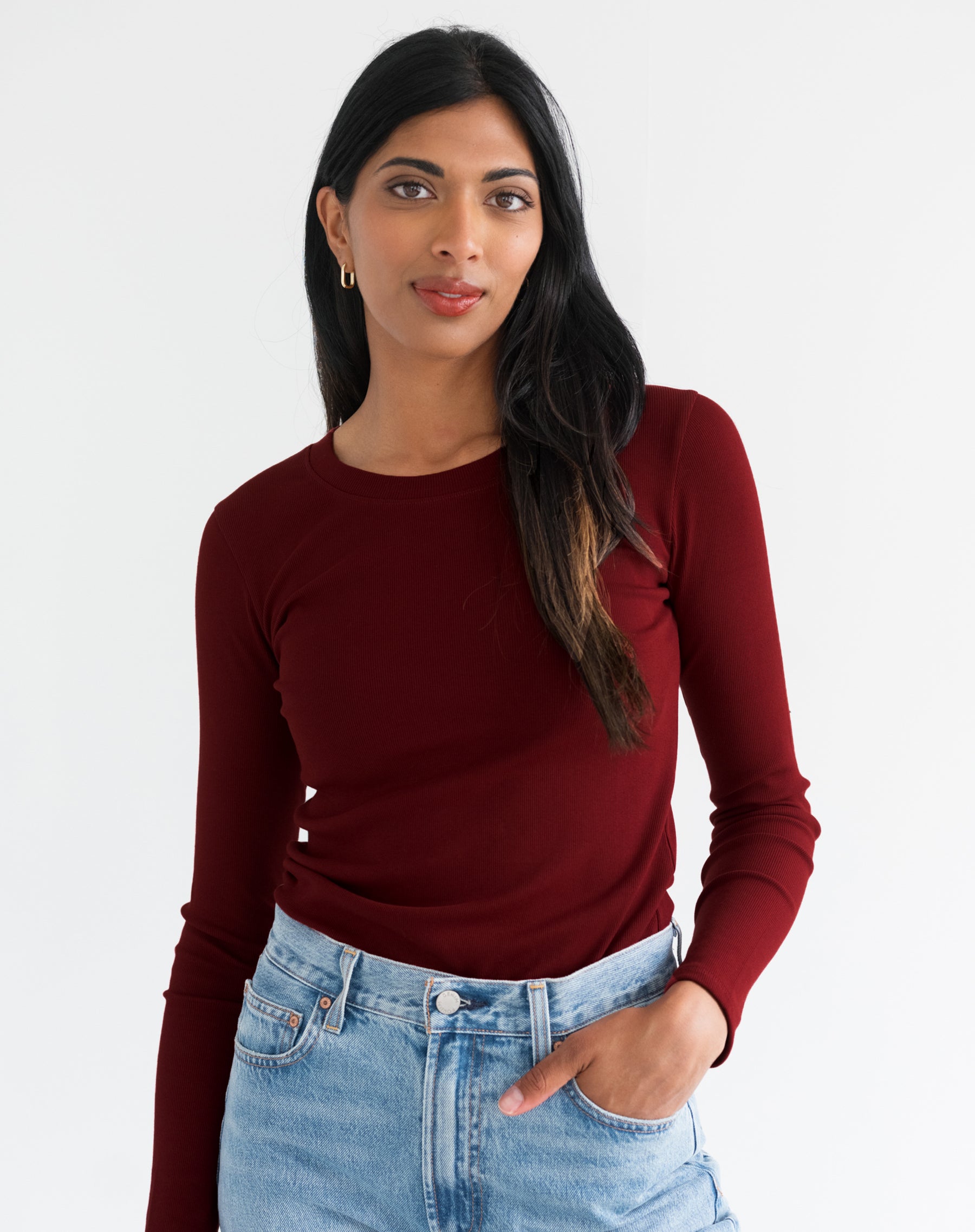 Ribbed Long Sleeve Shirt