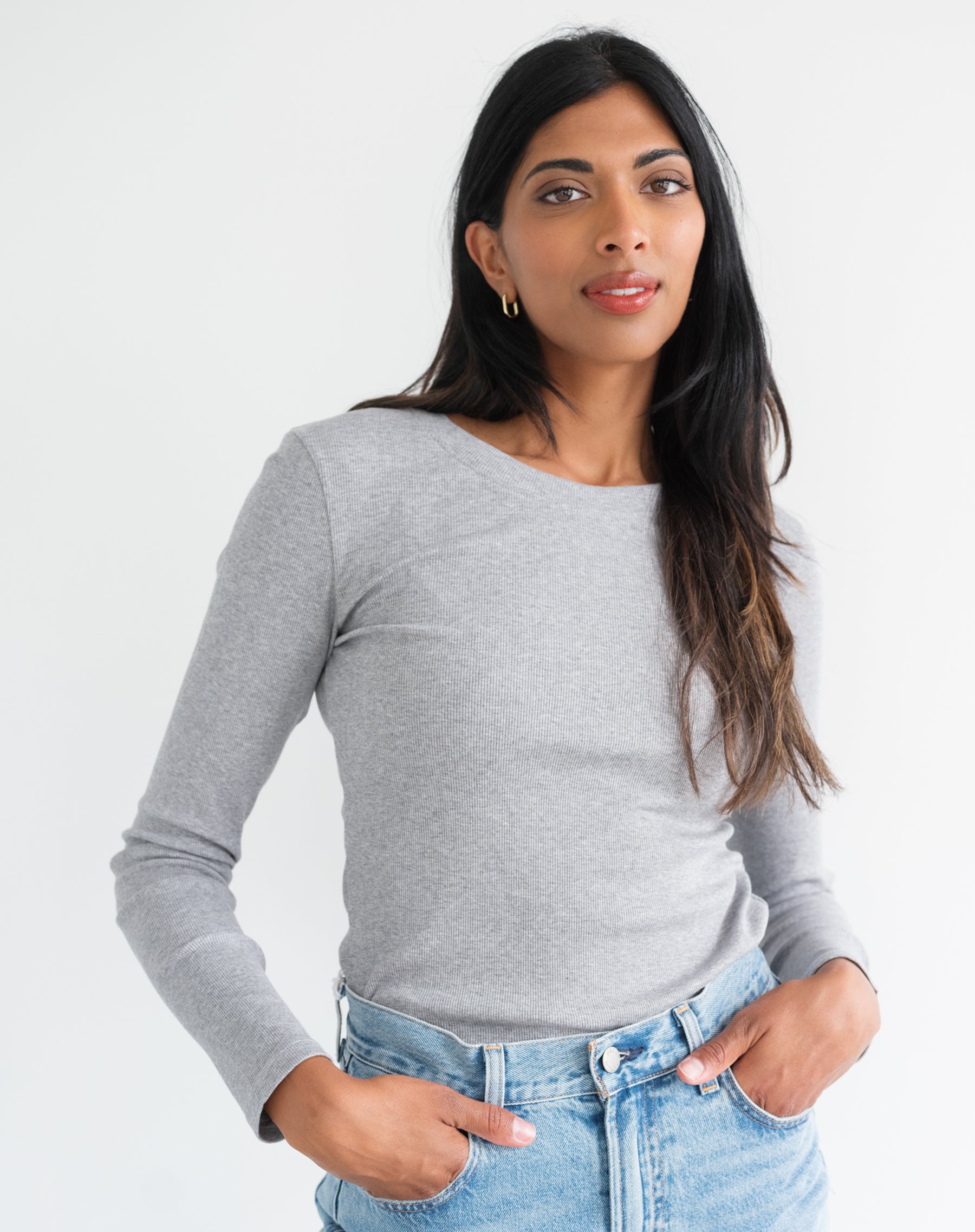 Ribbed Long Sleeve Shirt