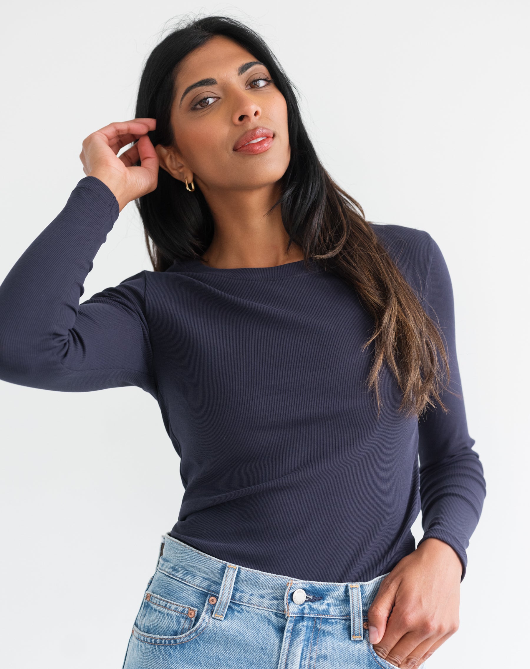 Ribbed Long Sleeve Shirt