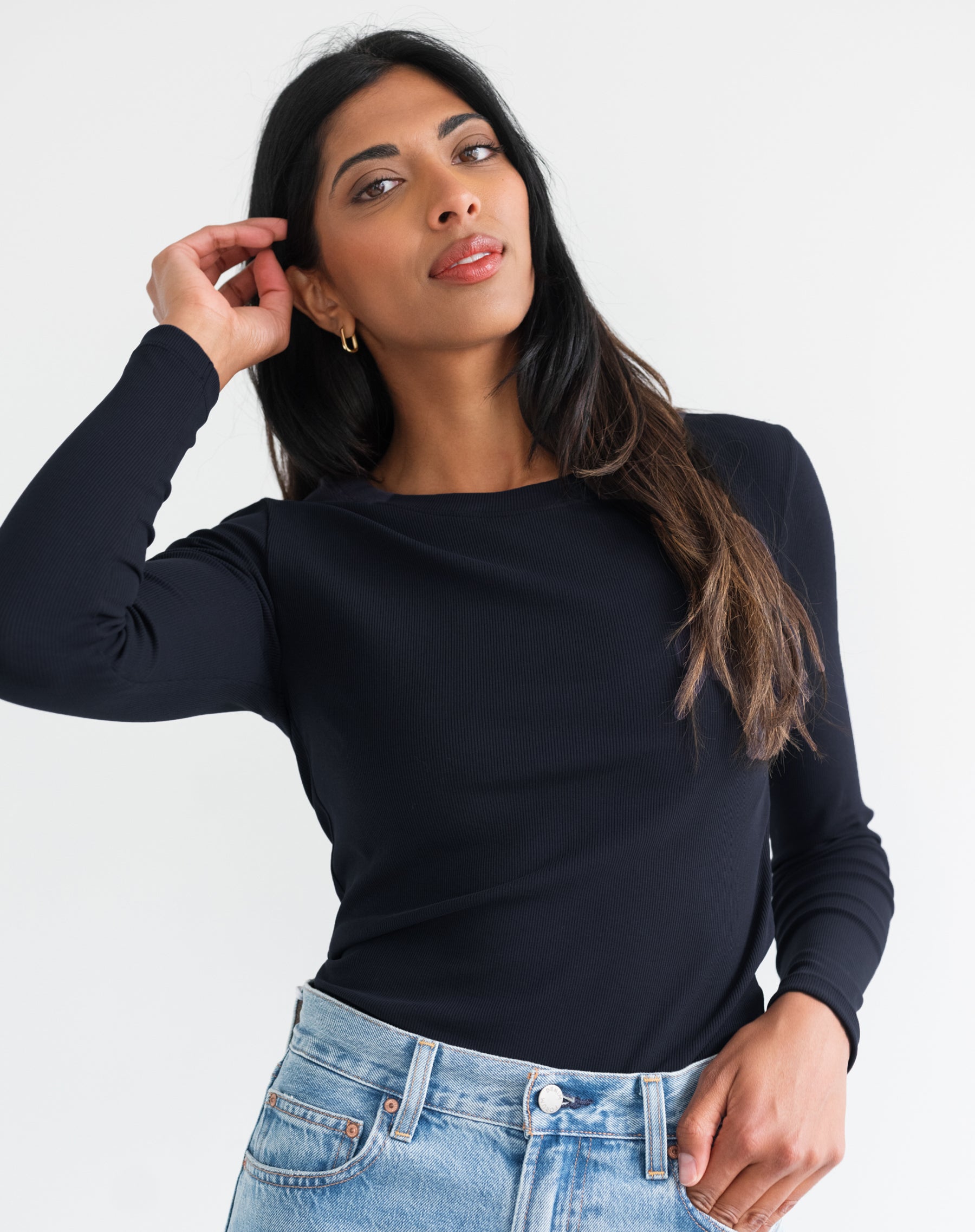 Ribbed Long Sleeve Shirt