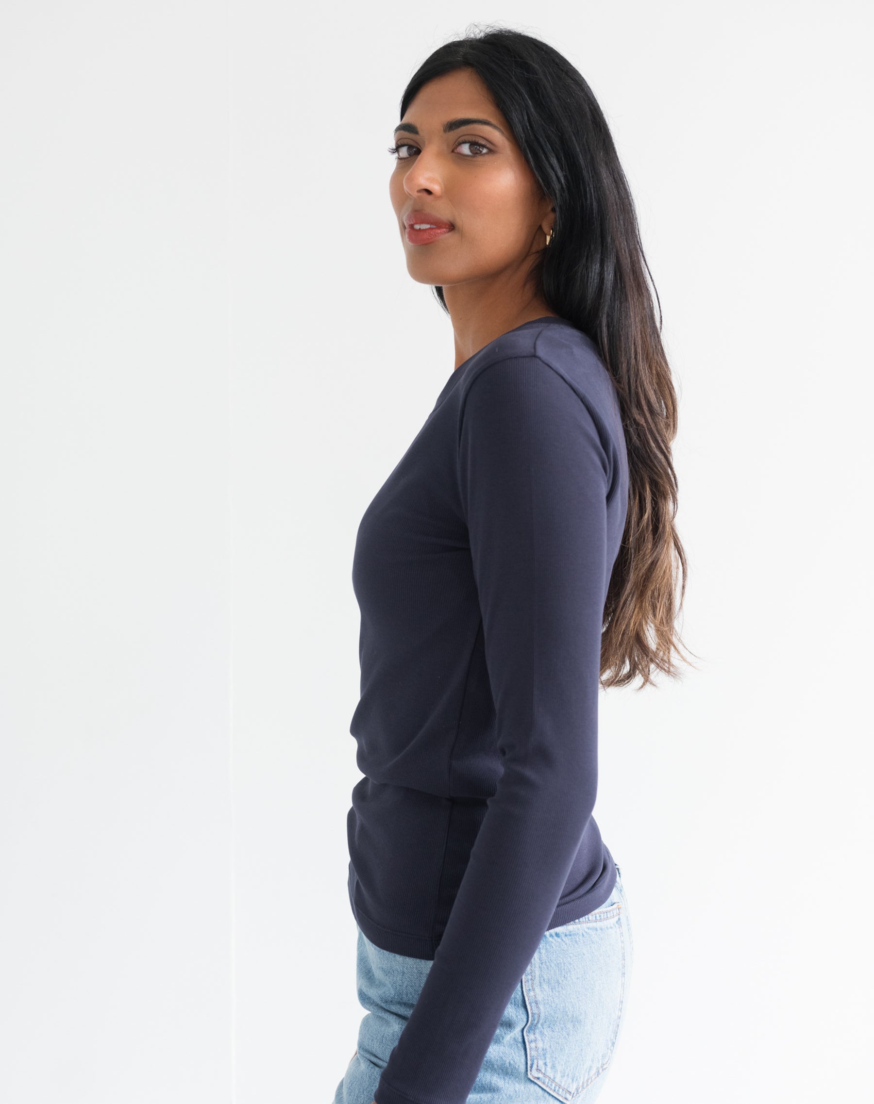 Ribbed Long Sleeve Shirt