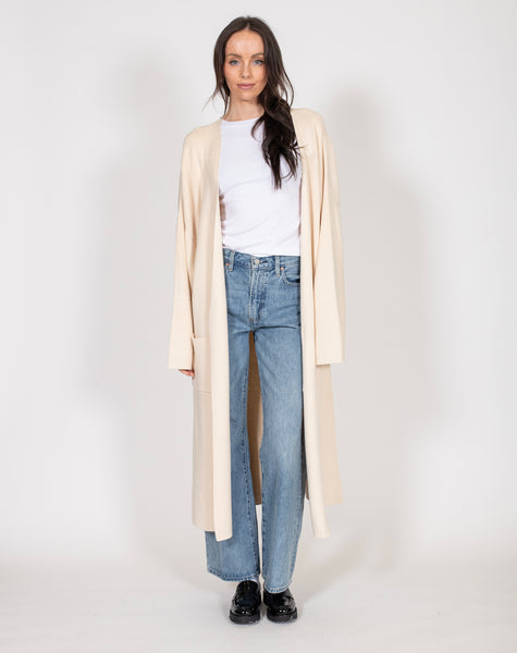 The 'Matilda' Ribbed Knit Maxi Cardigan | Cream – BRUNETTE The Label