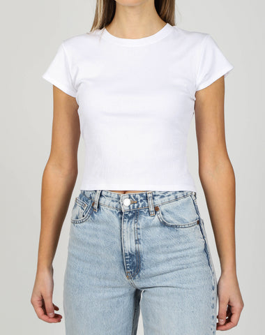 The Super Cropped Boxy Tee | White