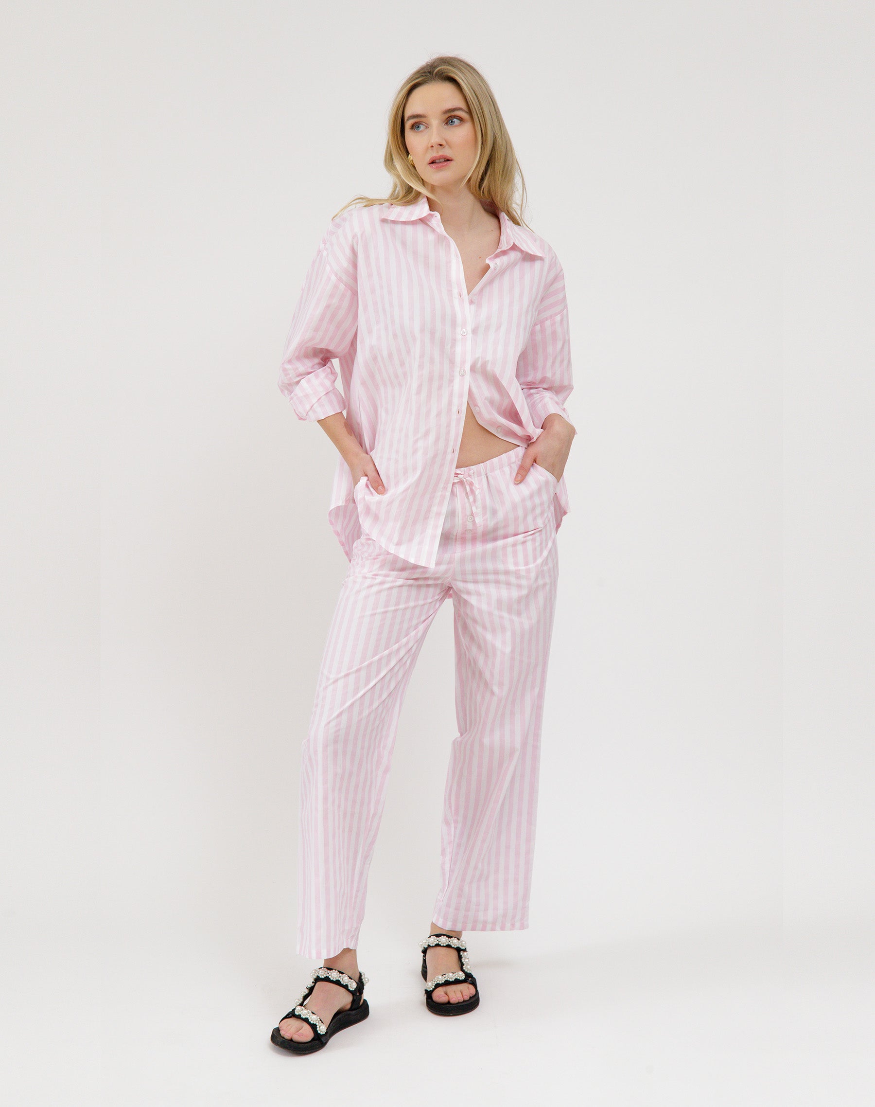 Poplin Drawstring Pants