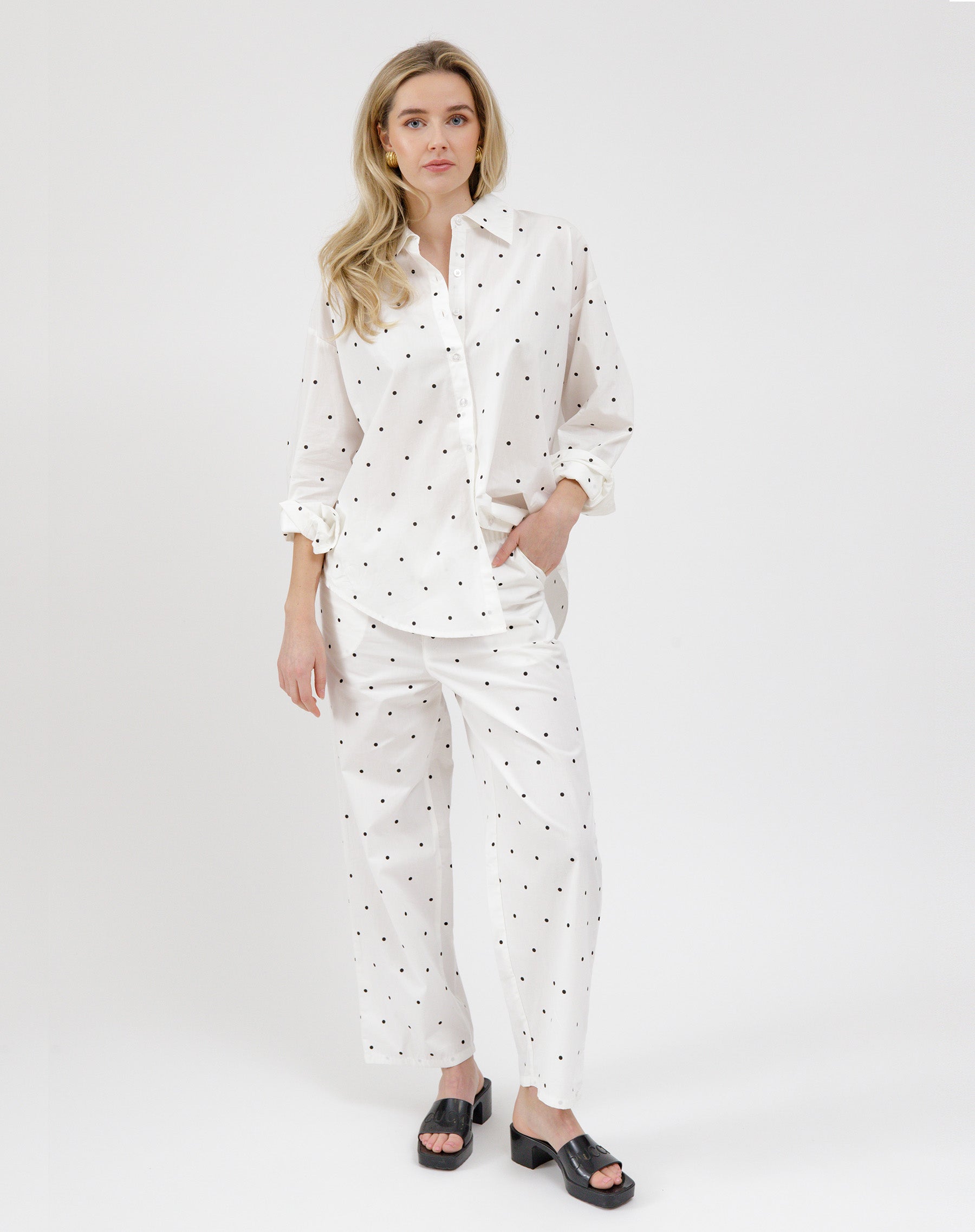 Poplin Drawstring Pants