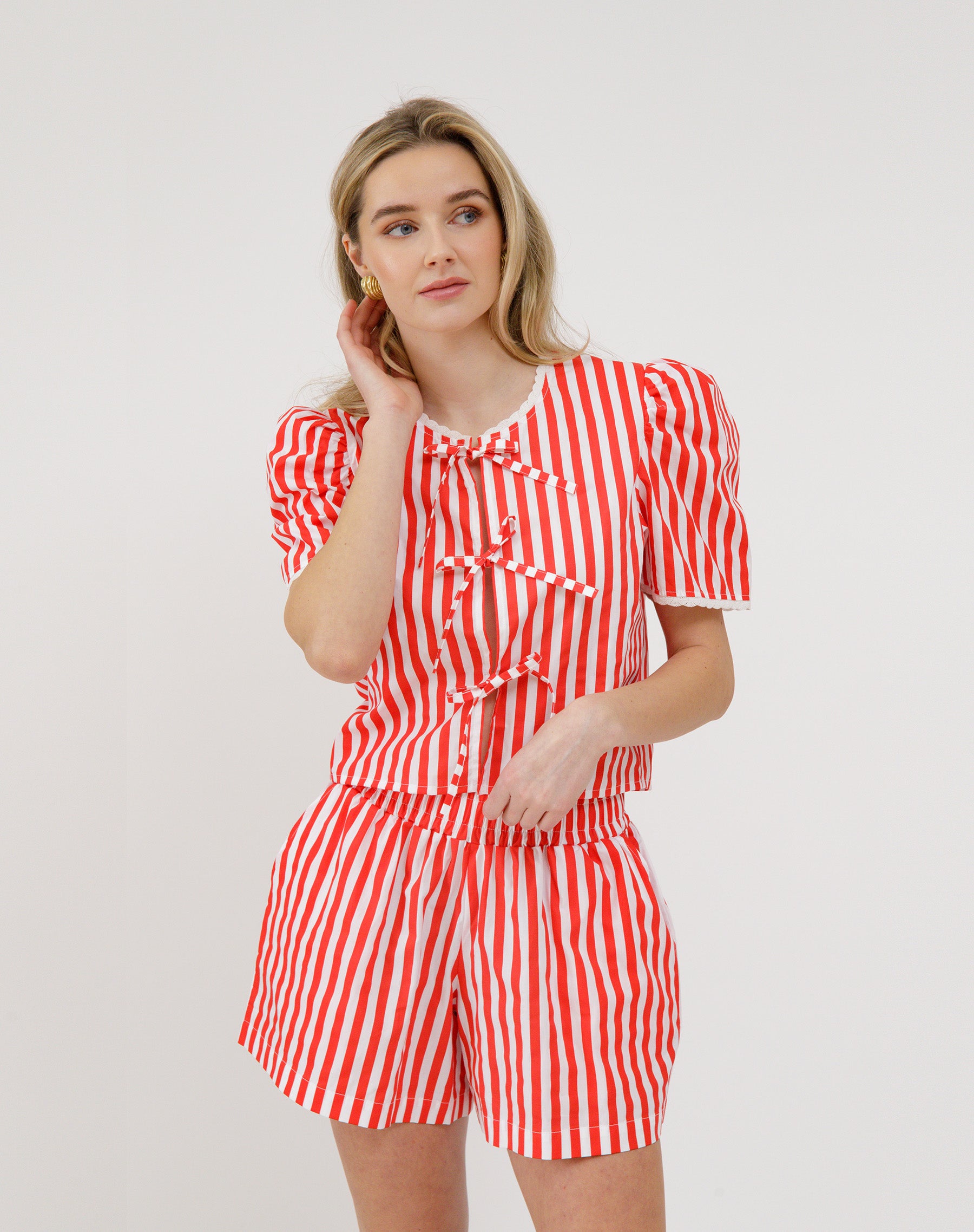 Poplin Tie Up Top