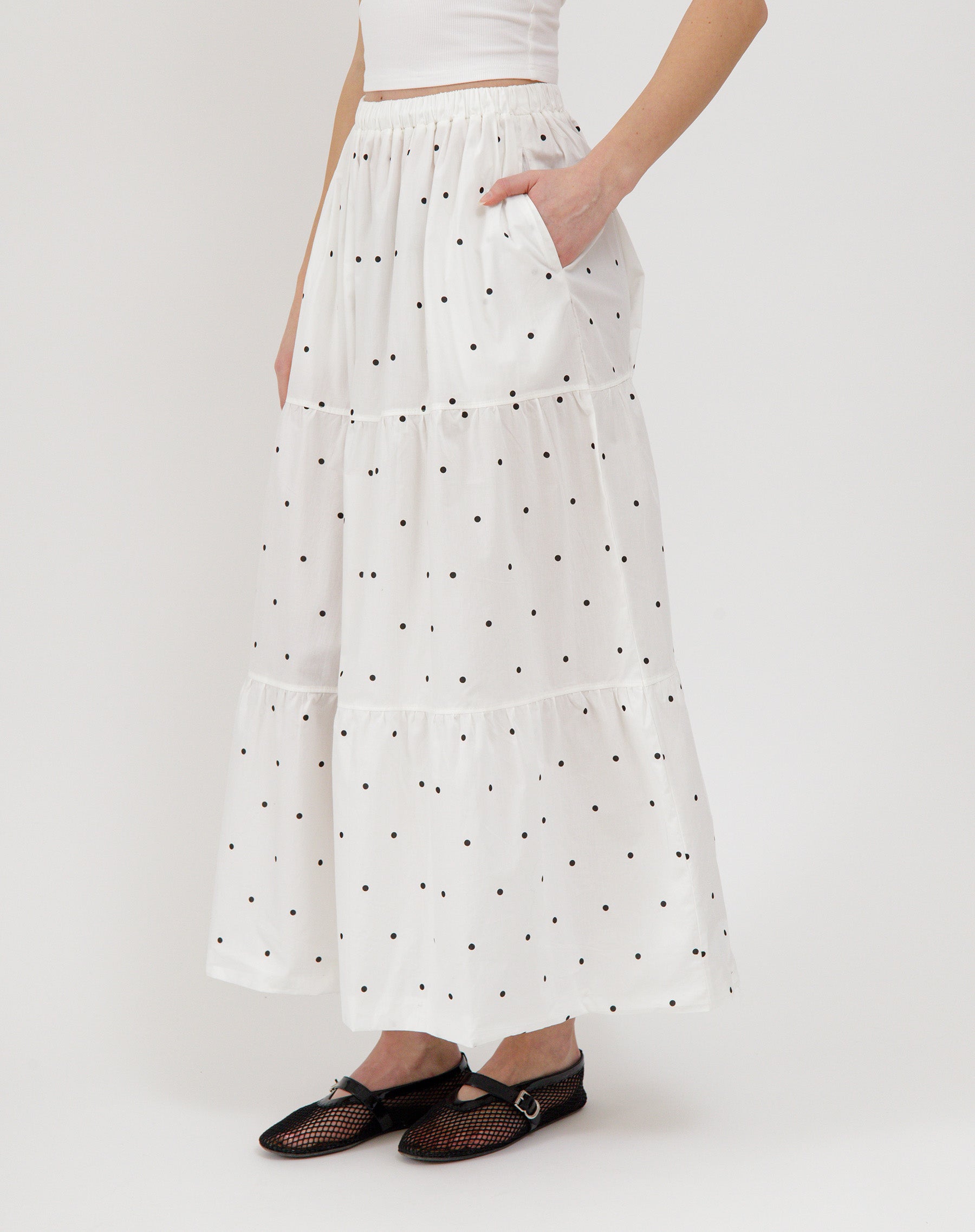 Poplin Tiered Skirt