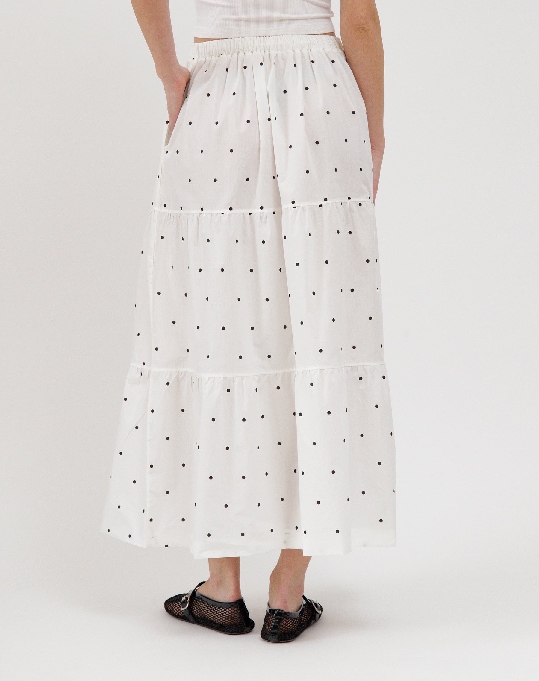 Poplin Tiered Skirt
