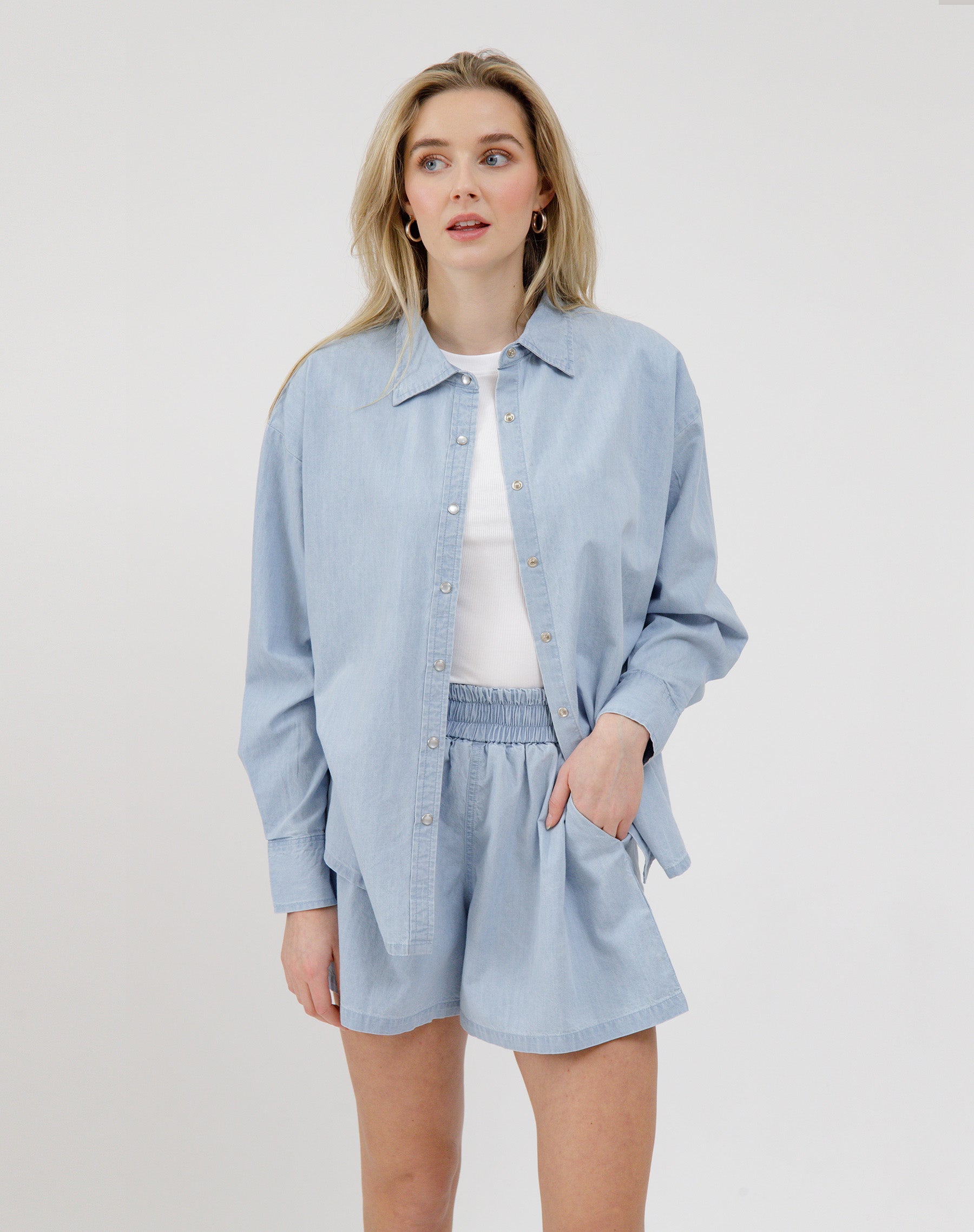 Chambray Button Up Shirt
