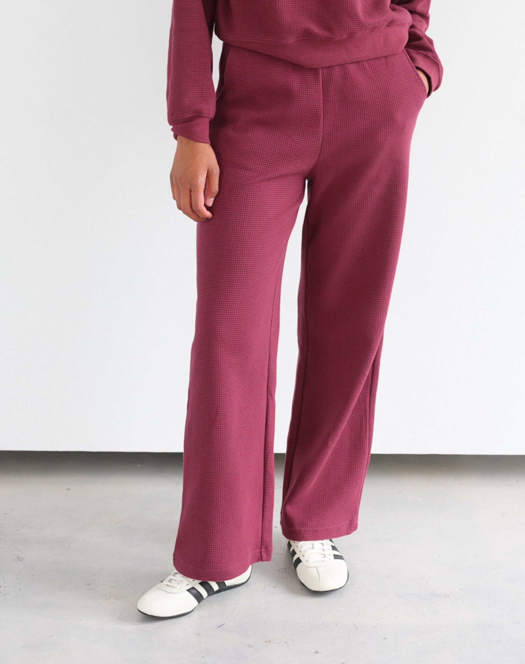 Waffle Wide Leg Pant
