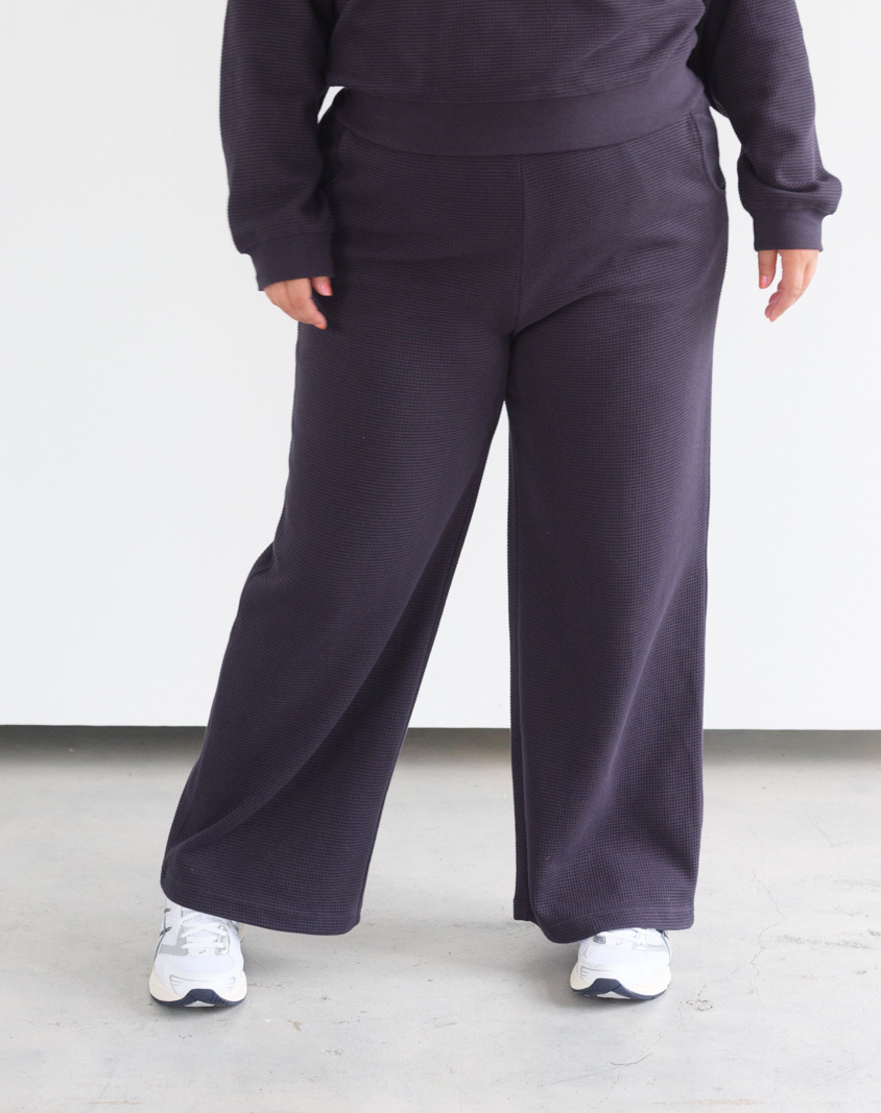 Waffle Wide Leg Pant