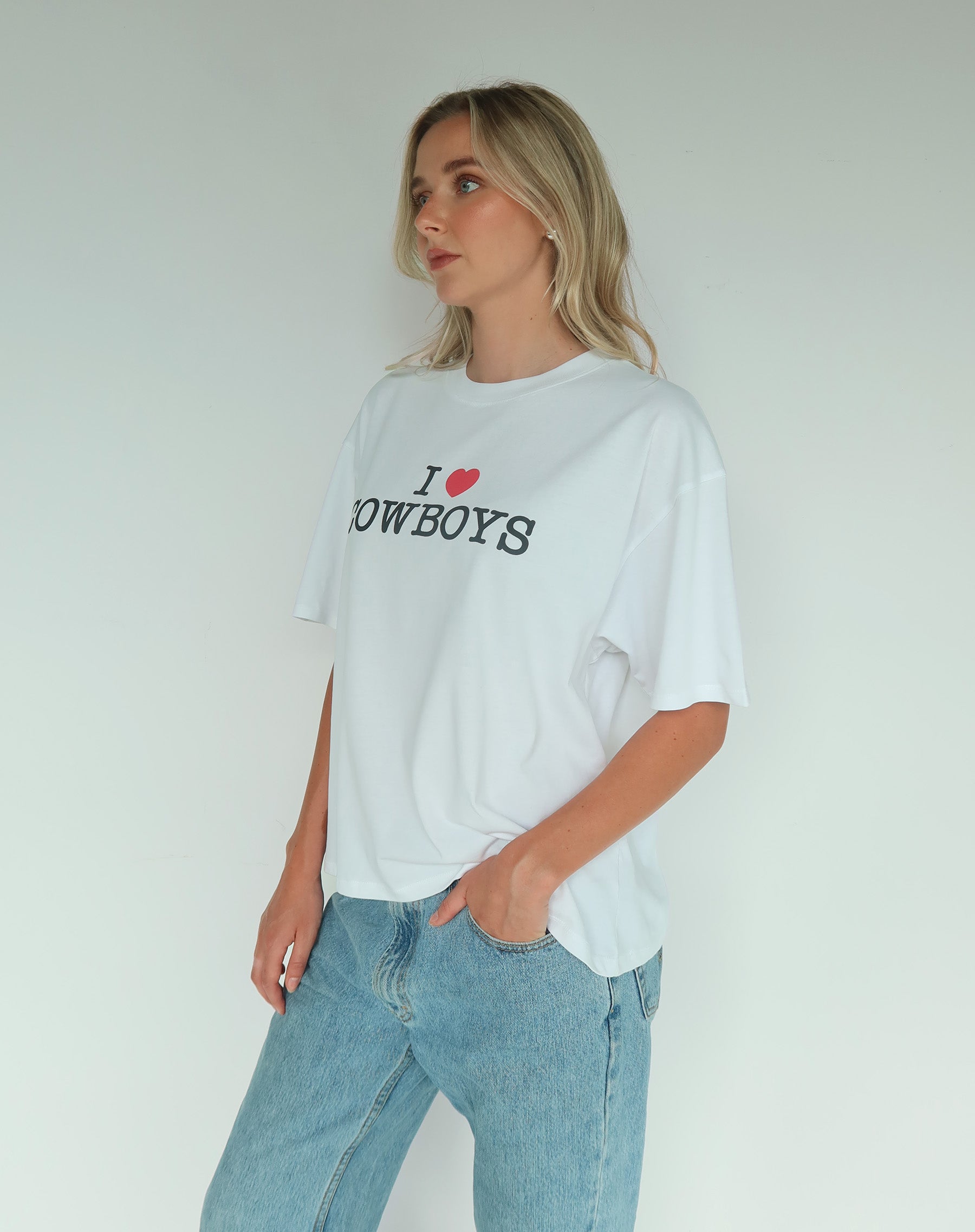 "I Love Cowboys" Boxy Tee