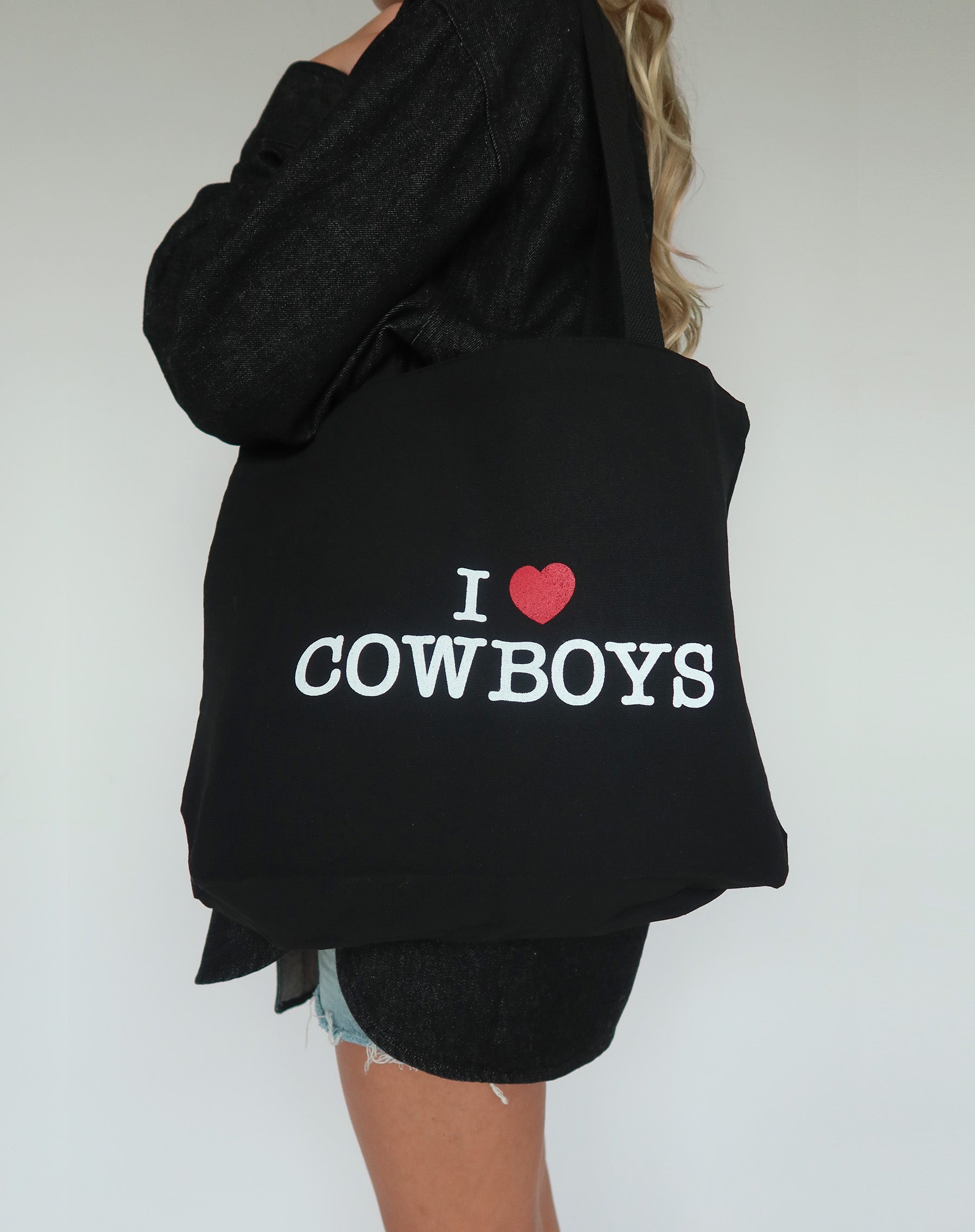 "I Love Cowboys" Tote Bag