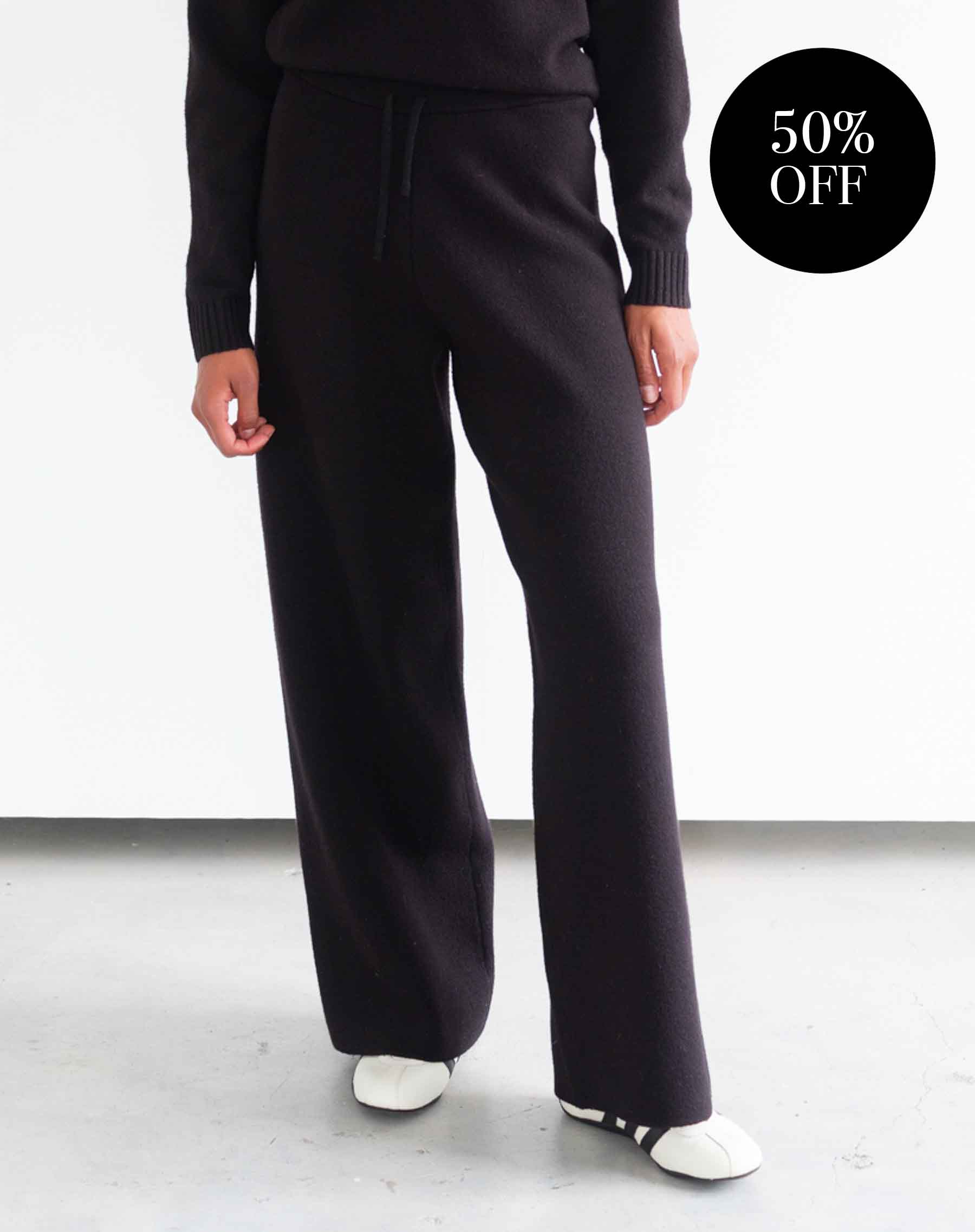 Knitted Wide Leg Pants