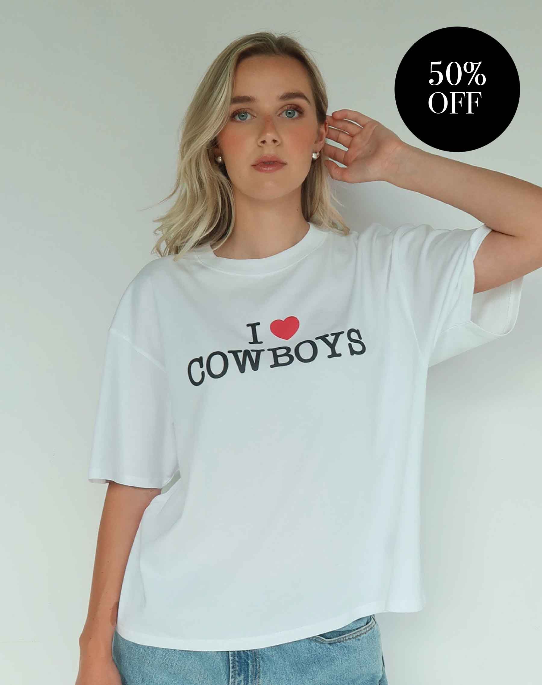 "I Love Cowboys" Boxy Tee