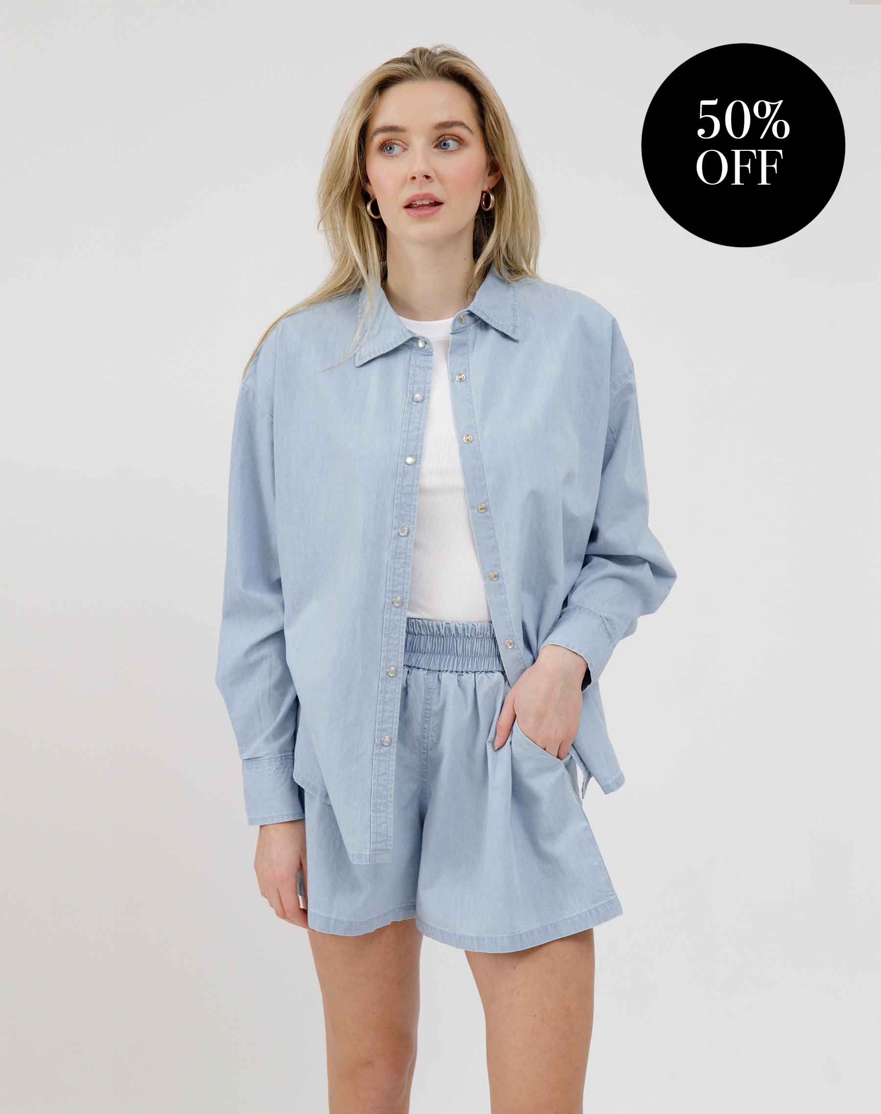 Chambray Button Up Shirt