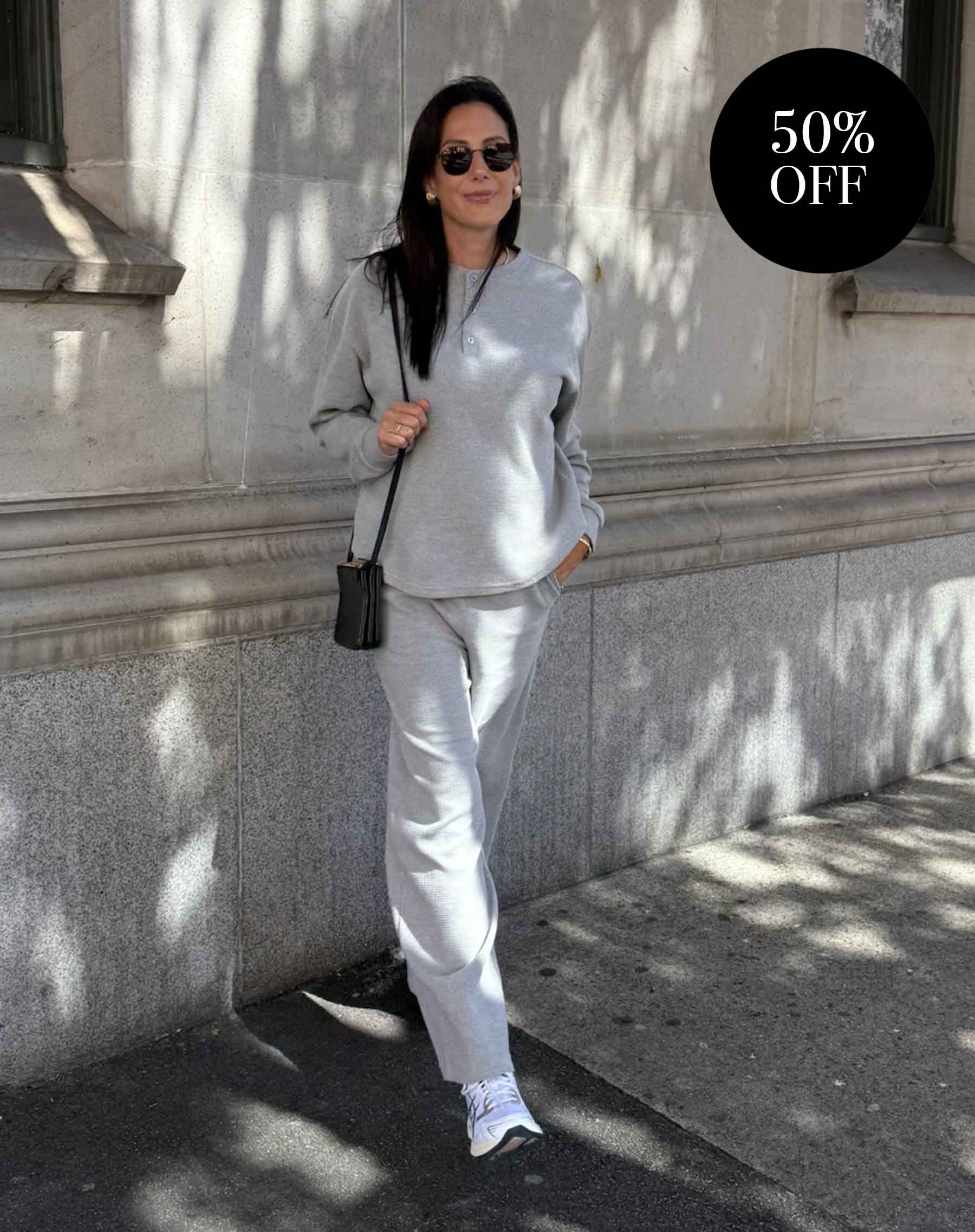 Waffle Wide Leg Pant