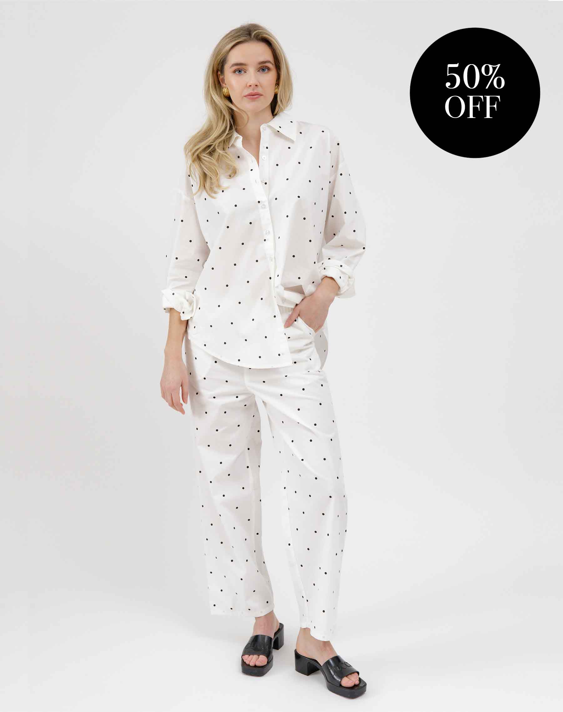 Poplin Drawstring Pants