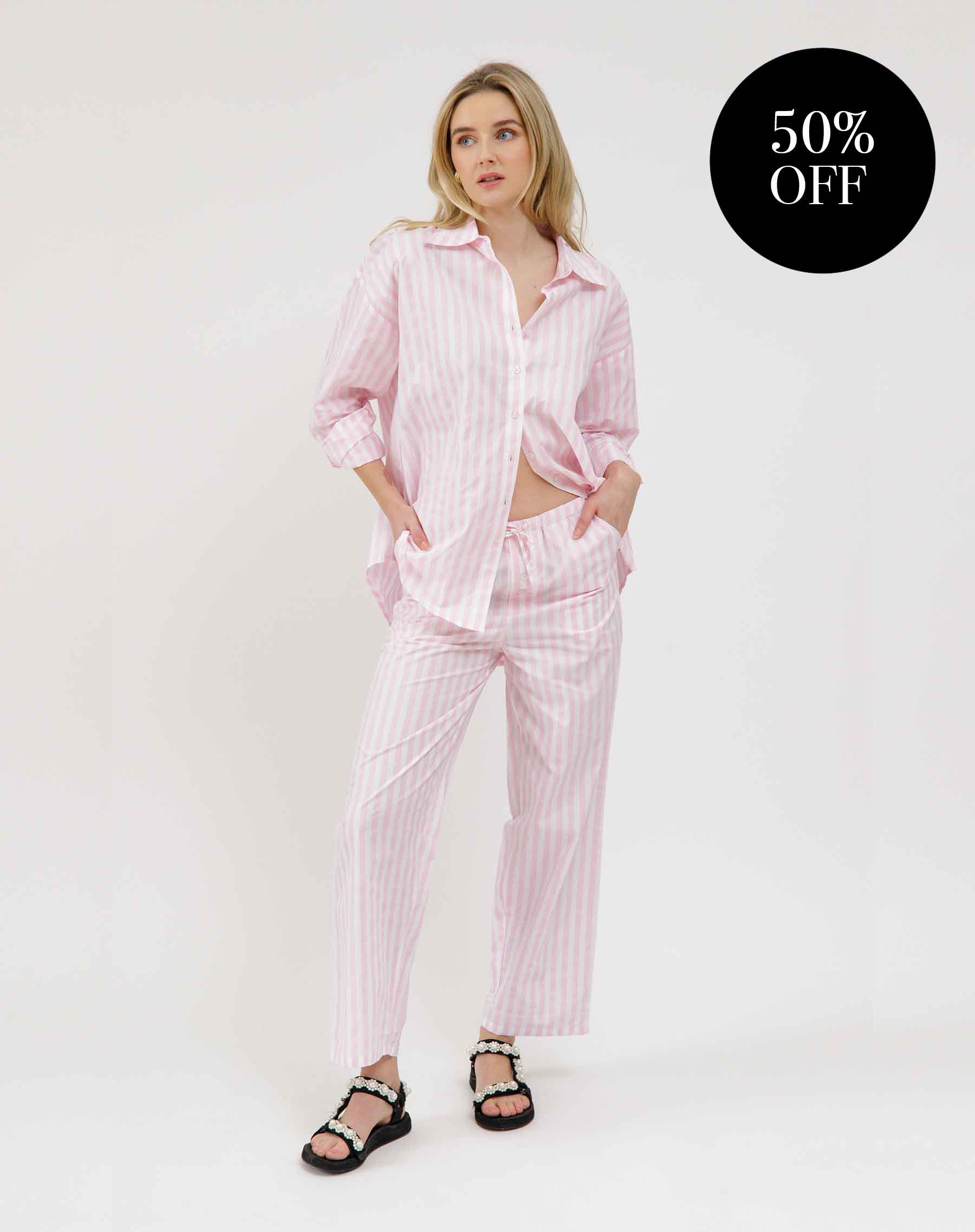 Poplin Drawstring Pants