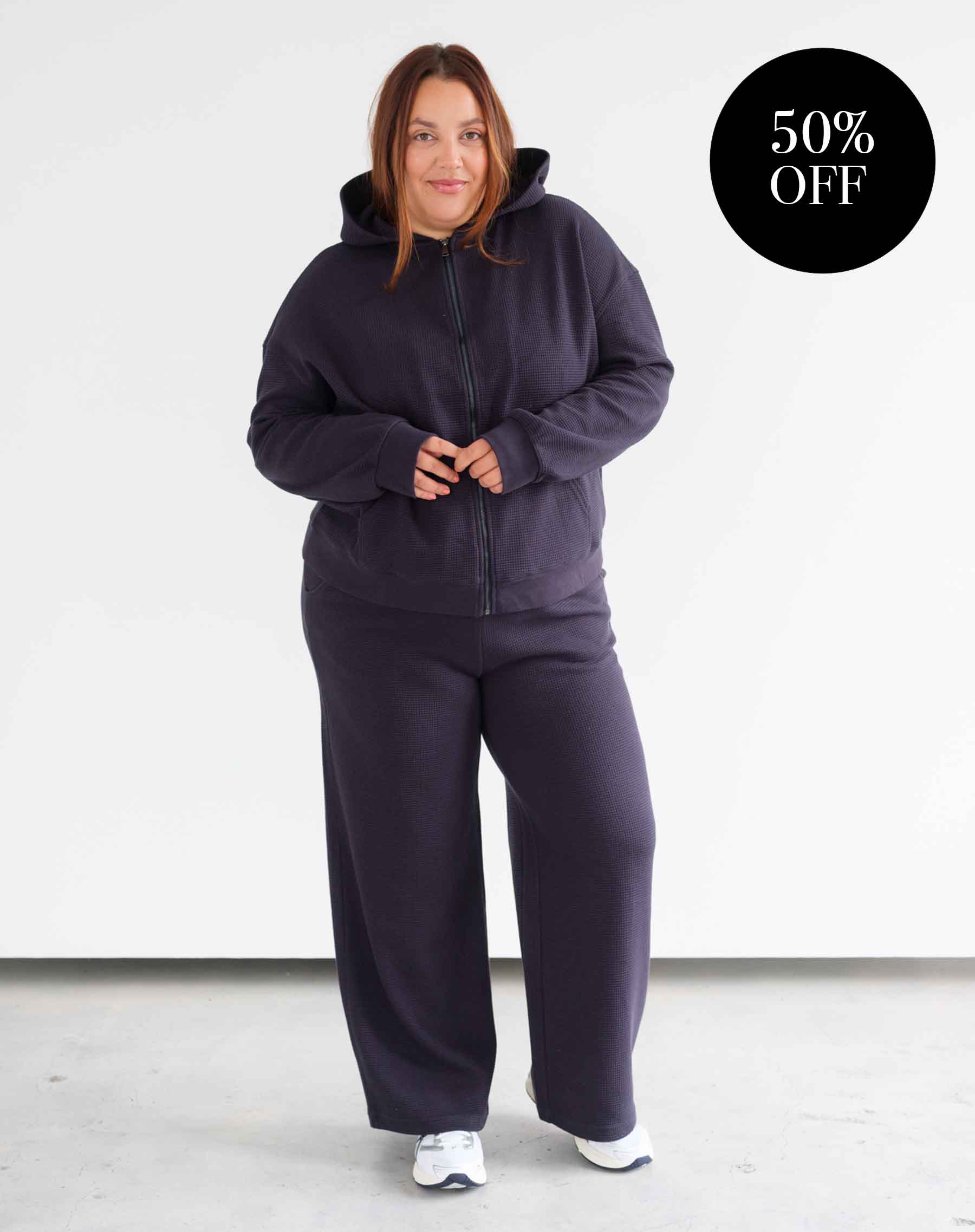 Waffle Full Zip Hoodie