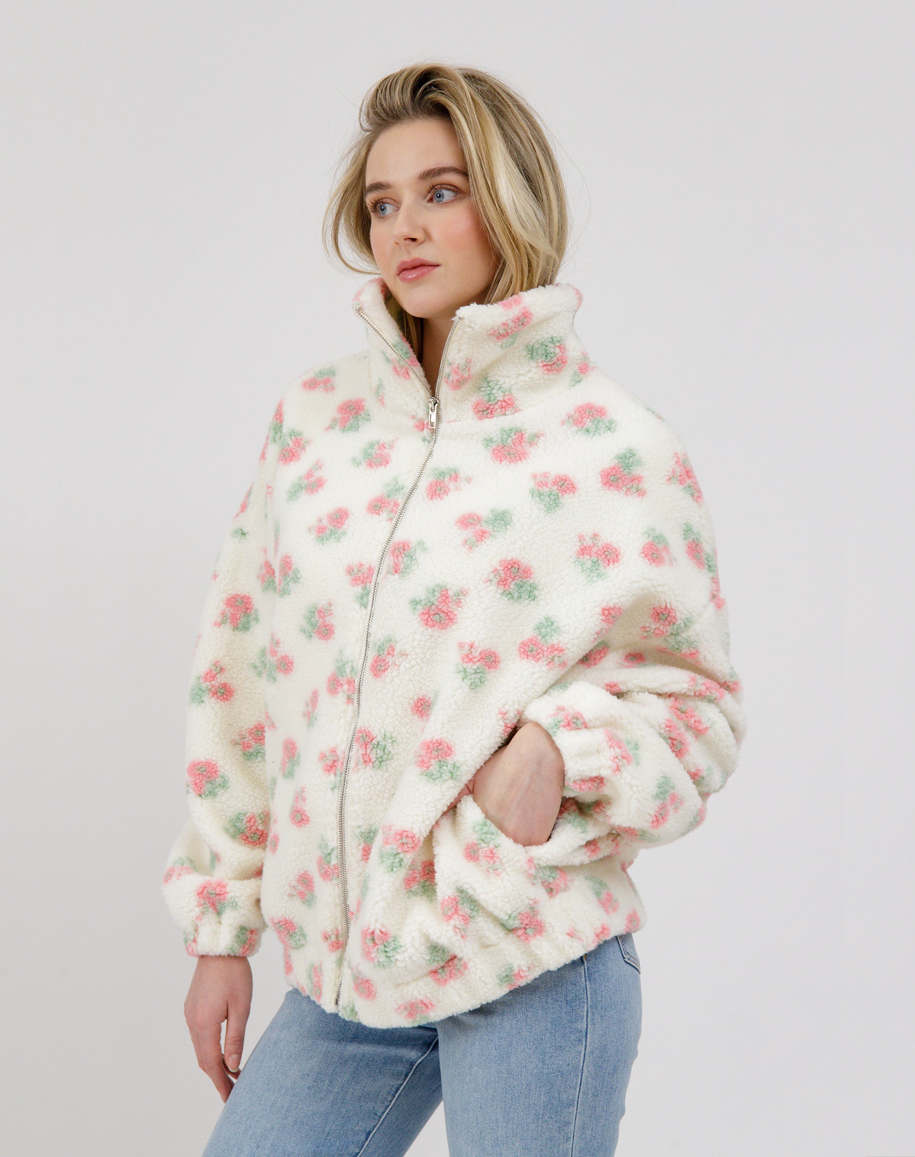 Floral Sherpa Jacket