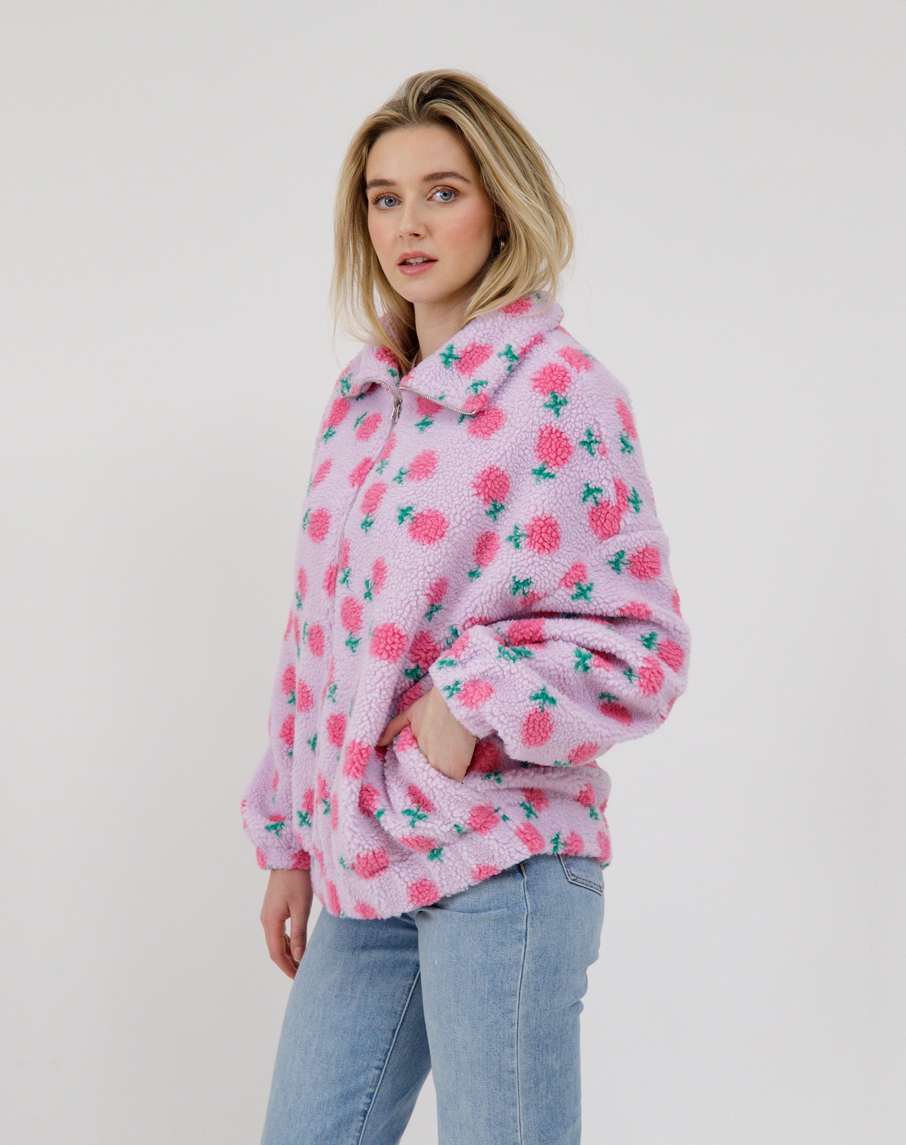 Floral Sherpa Jacket