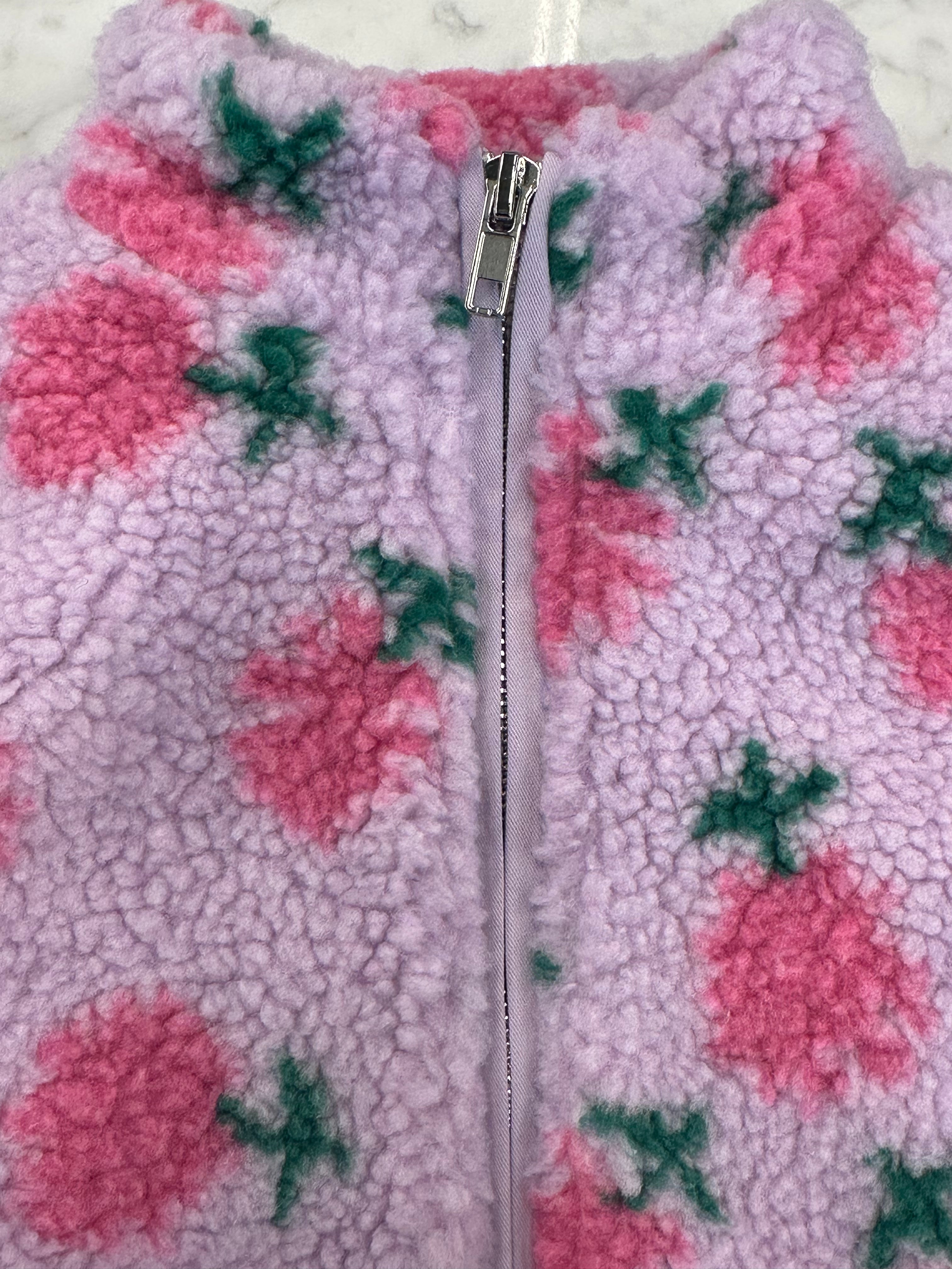 Kids Floral Sherpa Jacket
