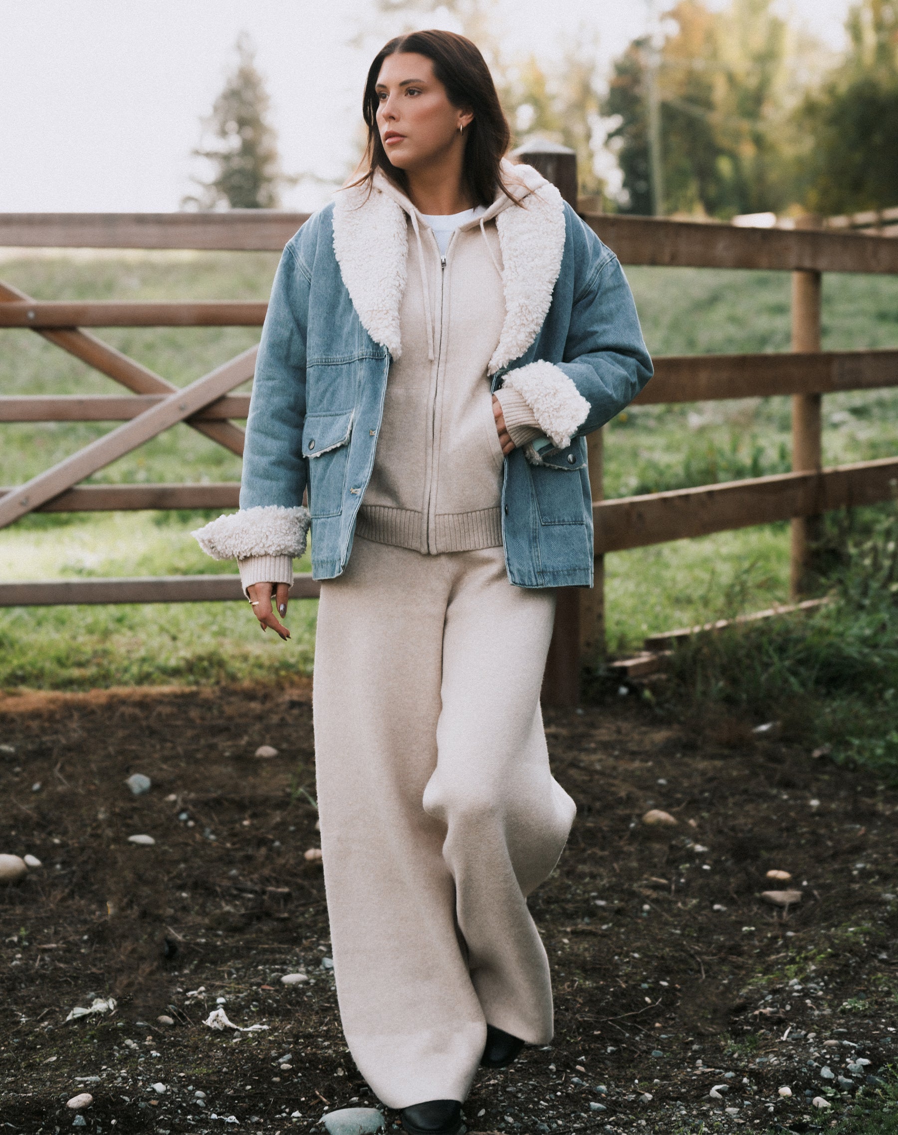 Knitted Wide Leg Pants