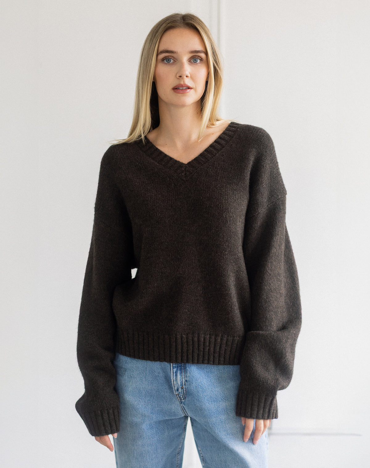Knit V-Neck Sweater