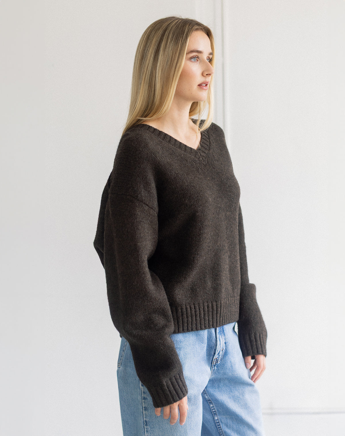 Knit V-Neck Sweater