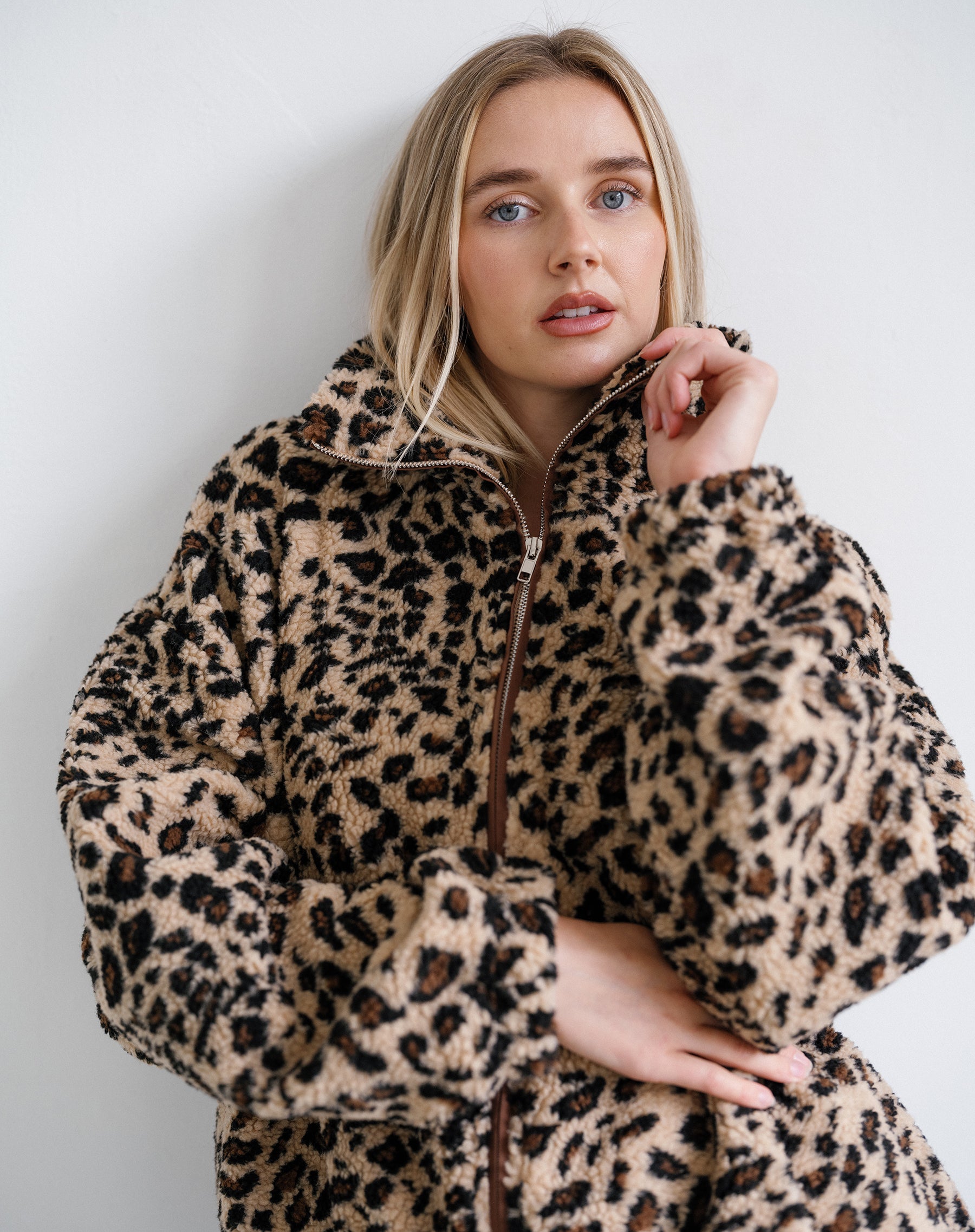 Leopard Sherpa Jacket