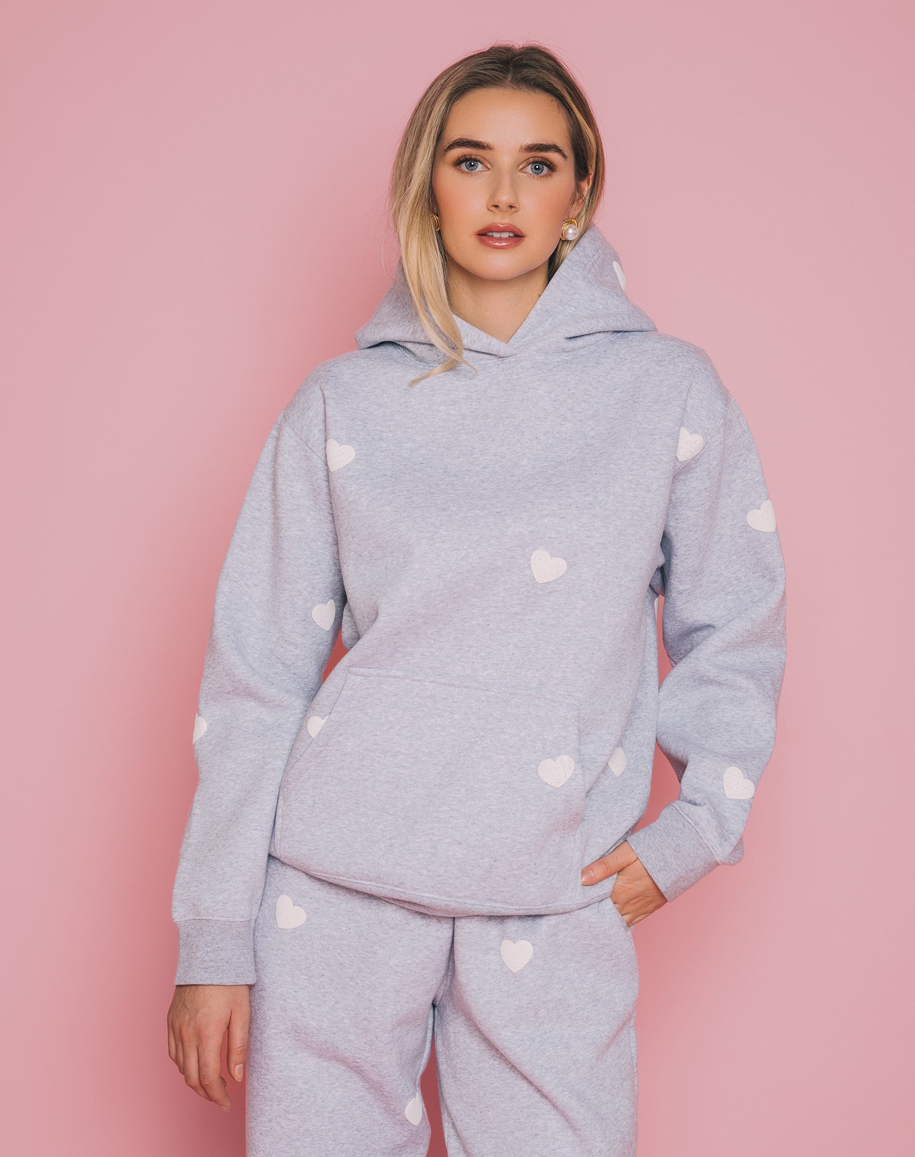 All Over Heart Classic Hoodie