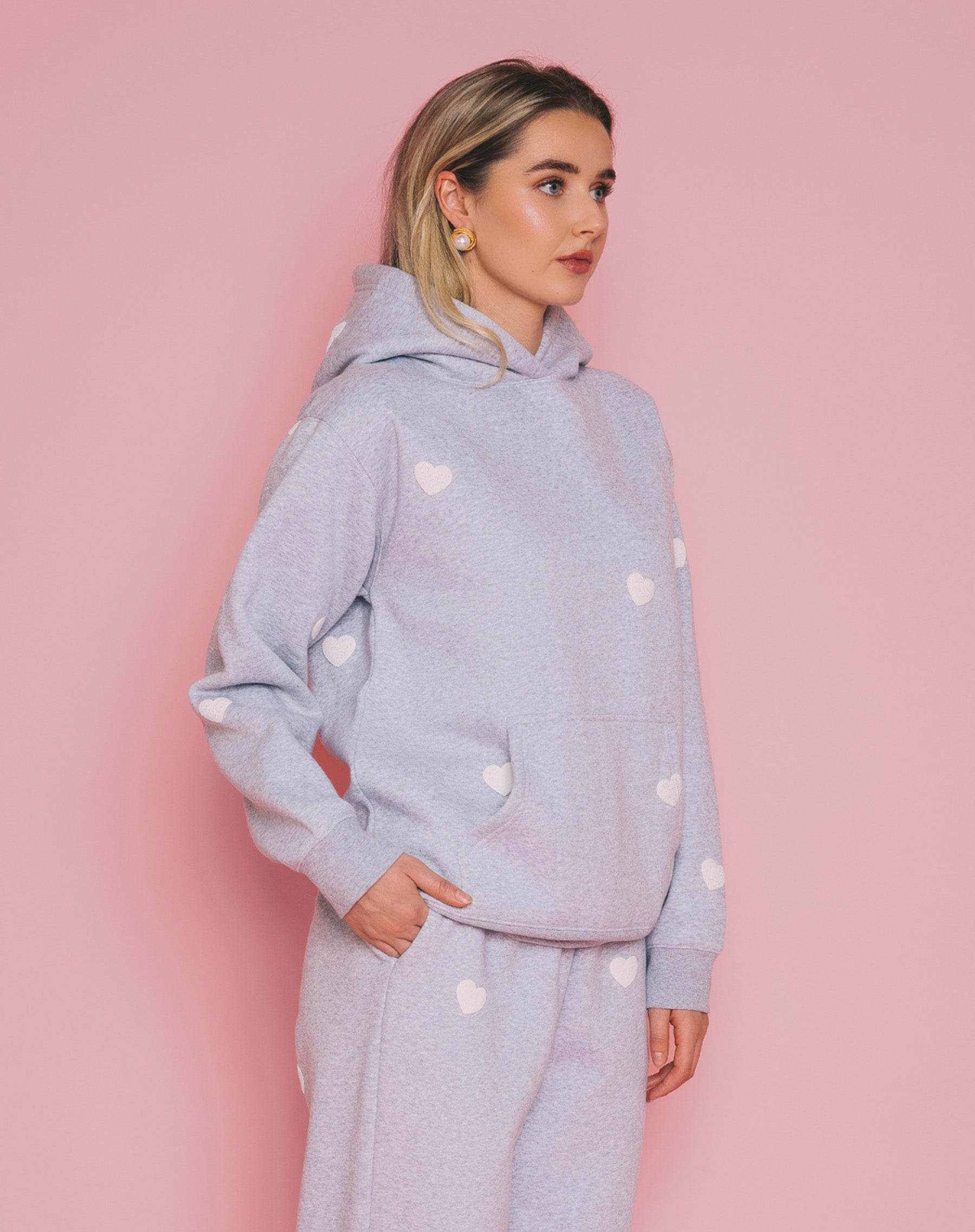 All Over Heart Classic Hoodie