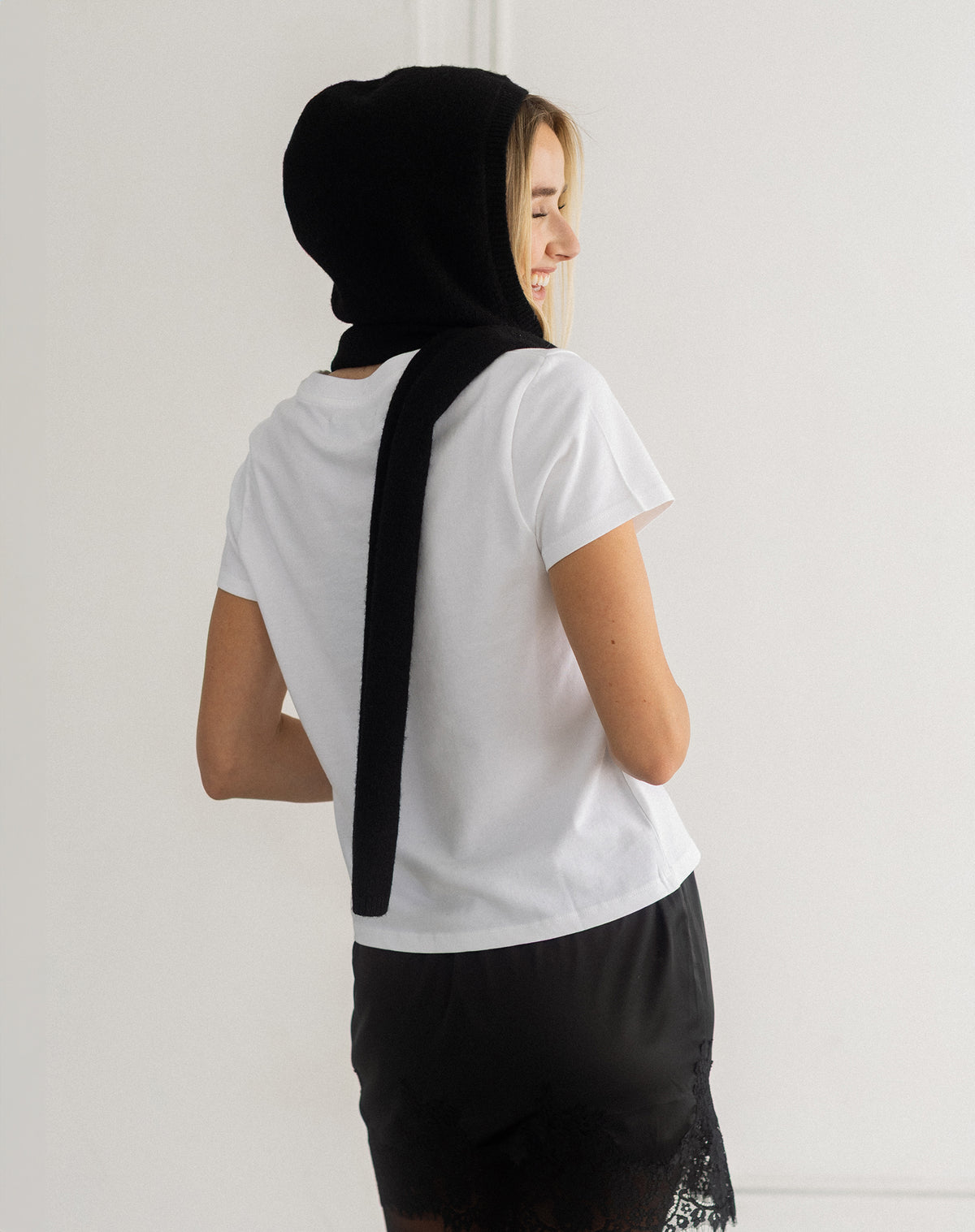 Knit Hooded Scarf