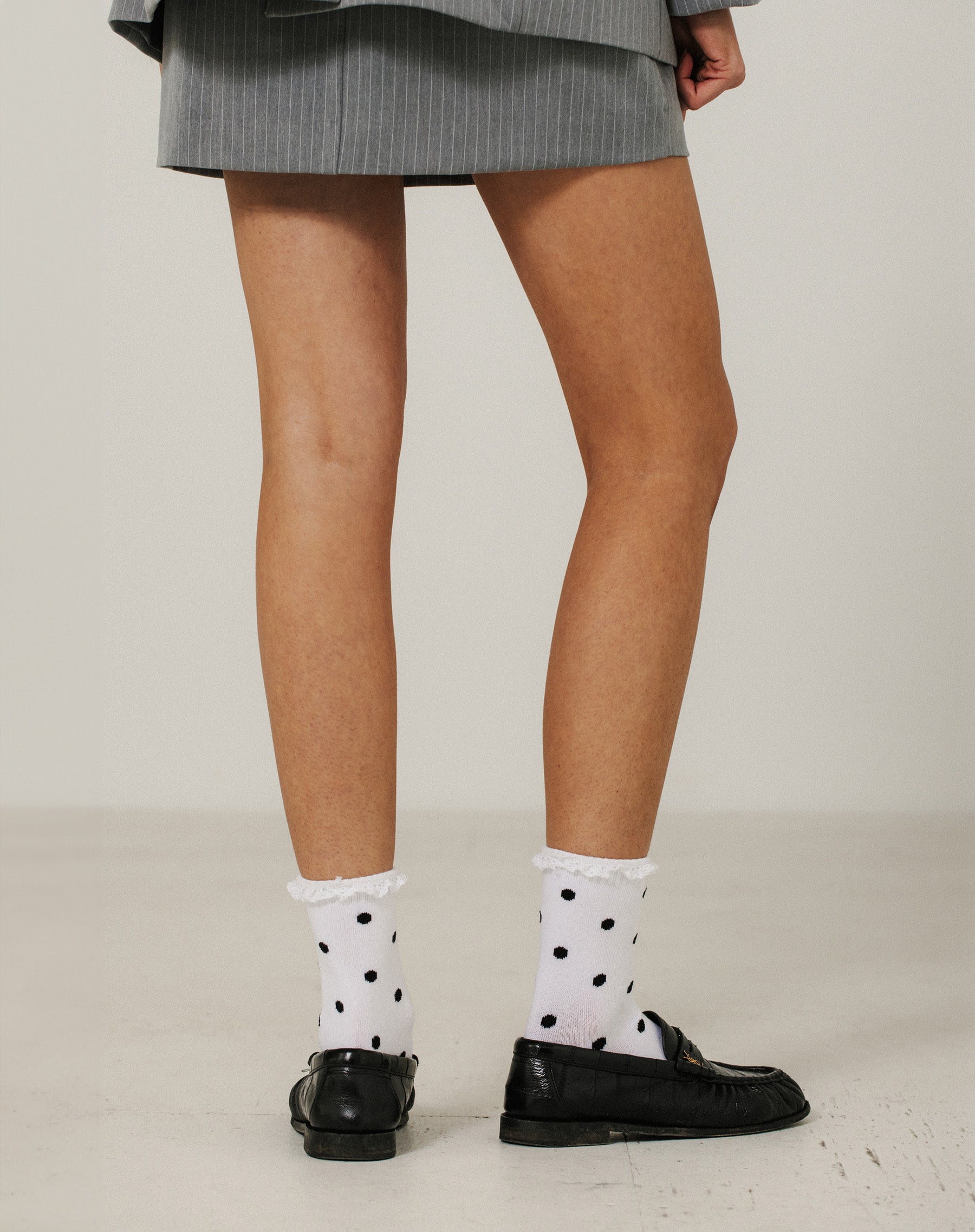 Ruffle Polka Dot Sock