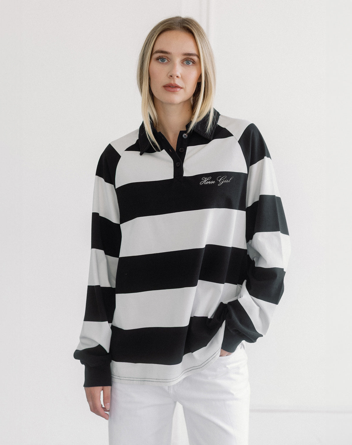 "Horse Girl" Rugby Polo Shirt