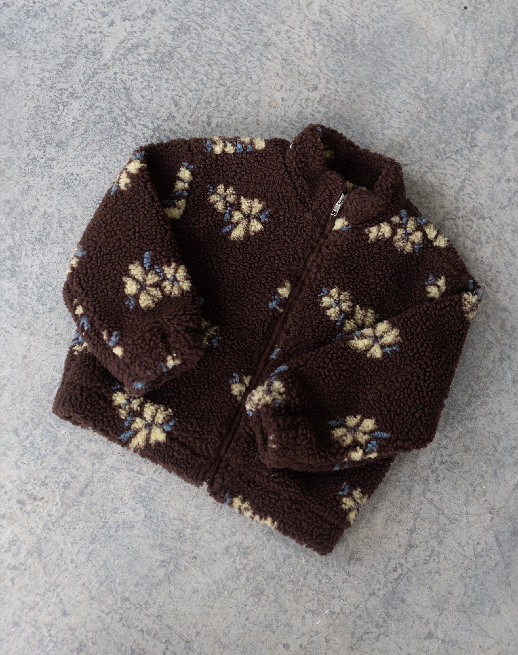 Kids Floral Sherpa Jacket