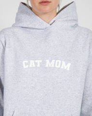 ‘Cat Mom’ Classic Hoodie | Pebble Grey