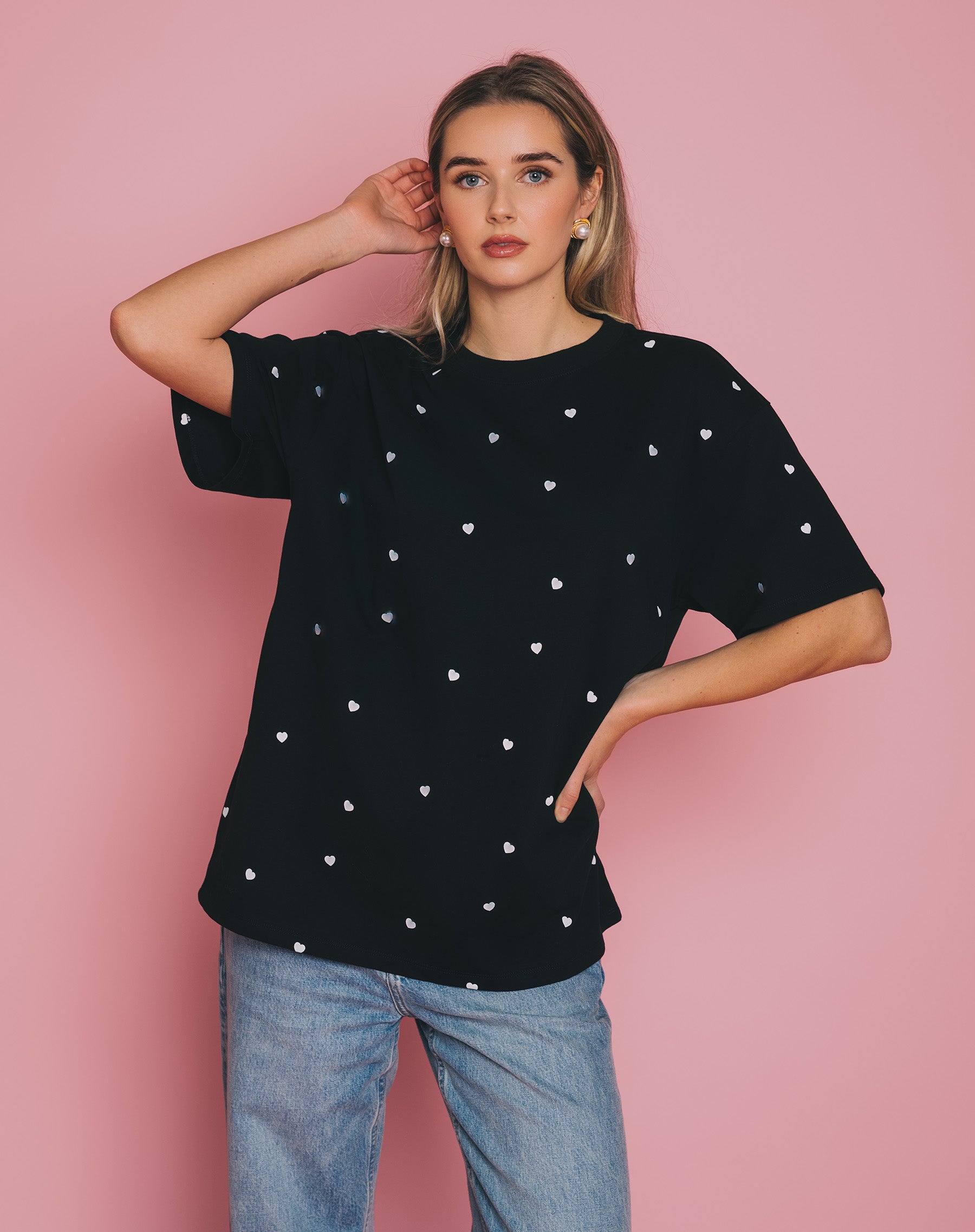 Tiny Heart Oversized Boxy Tee