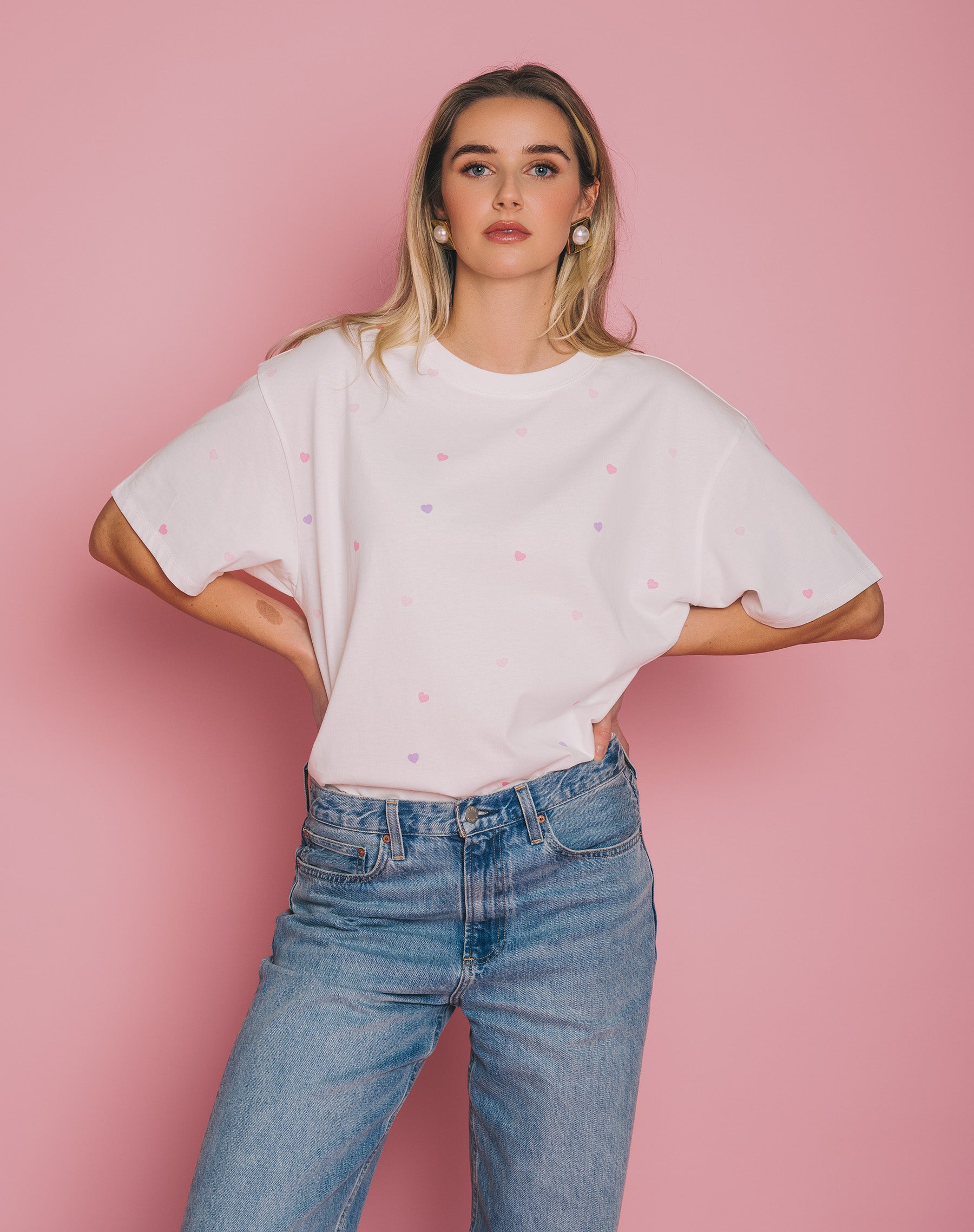 Tiny Heart Oversized Boxy Tee