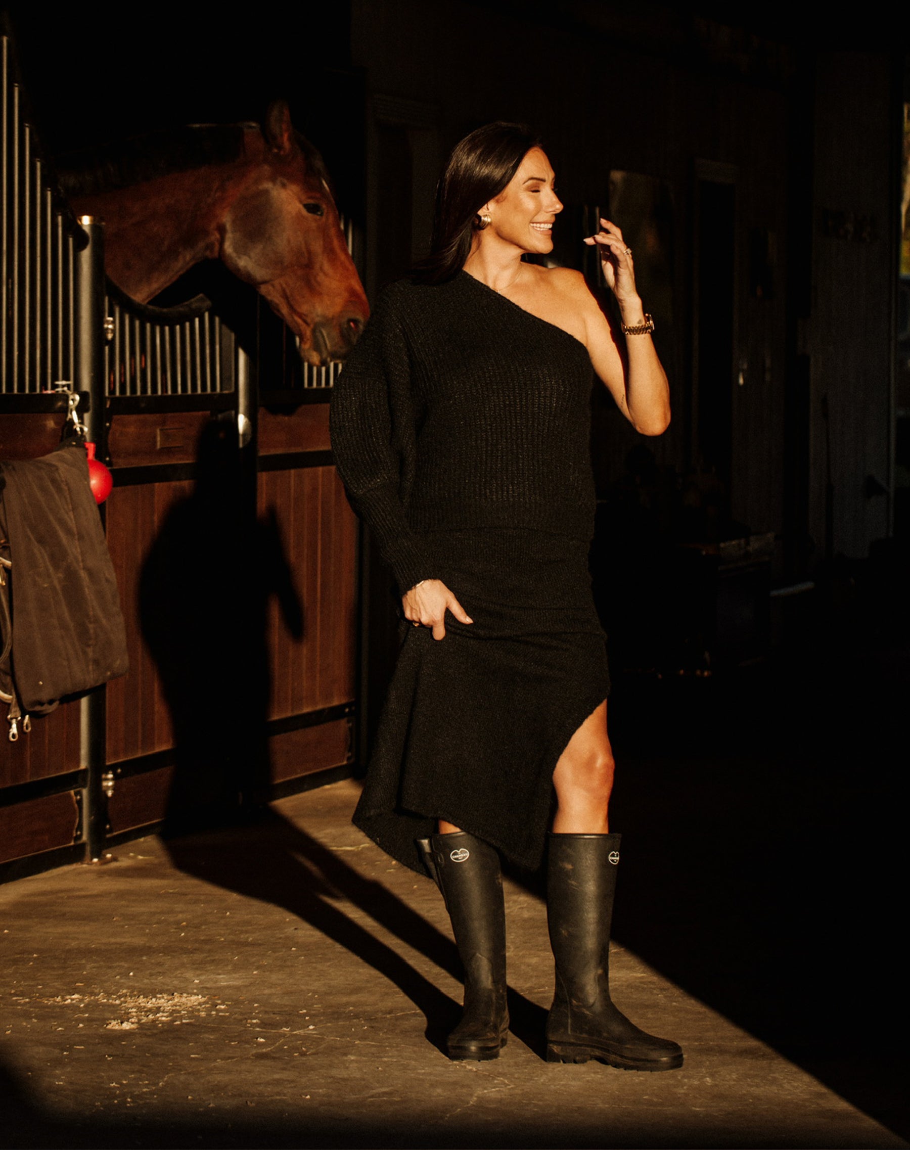 Victoria One Shoulder Knit Sweater