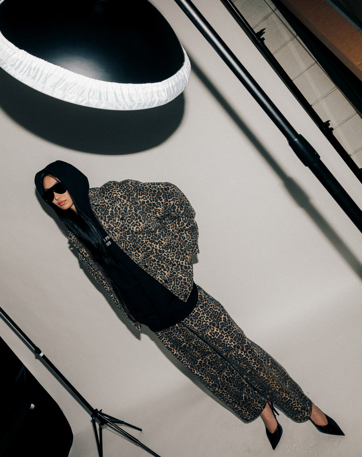Leopard Barrel Twill Jogger