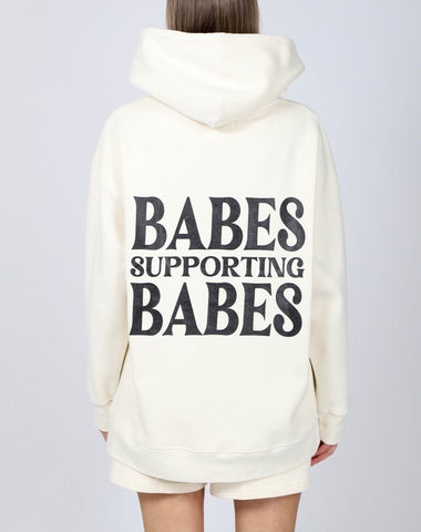 The "PROTECT YOUR PEACE" Oversized Boxy Crew Neck Tee | Almond Milk