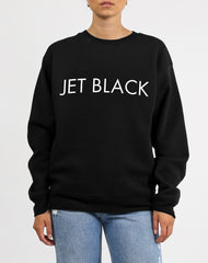 The "JET BLACK" Classic Crew Neck Sweatshirt | Black